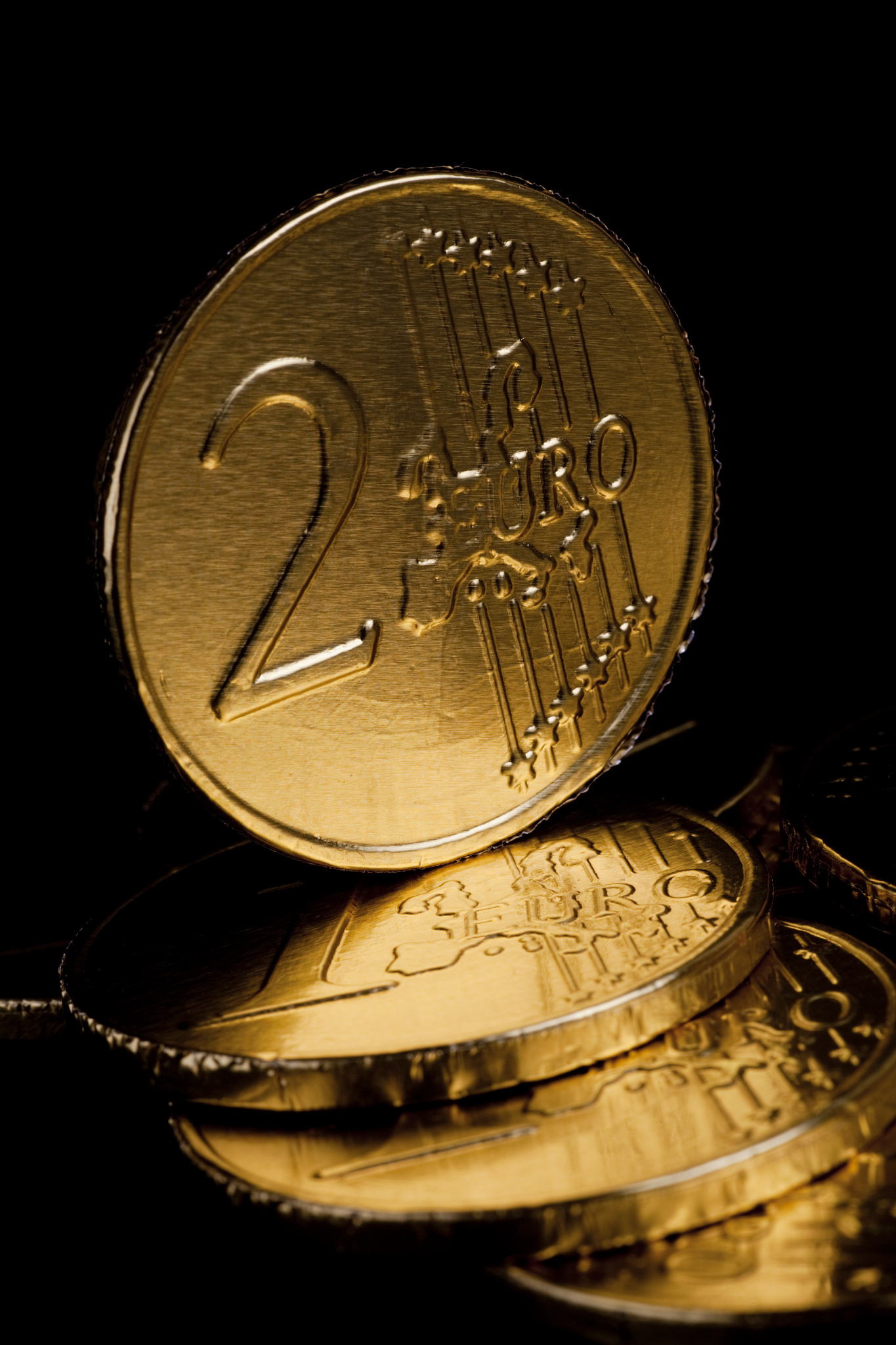 big golden euro coins