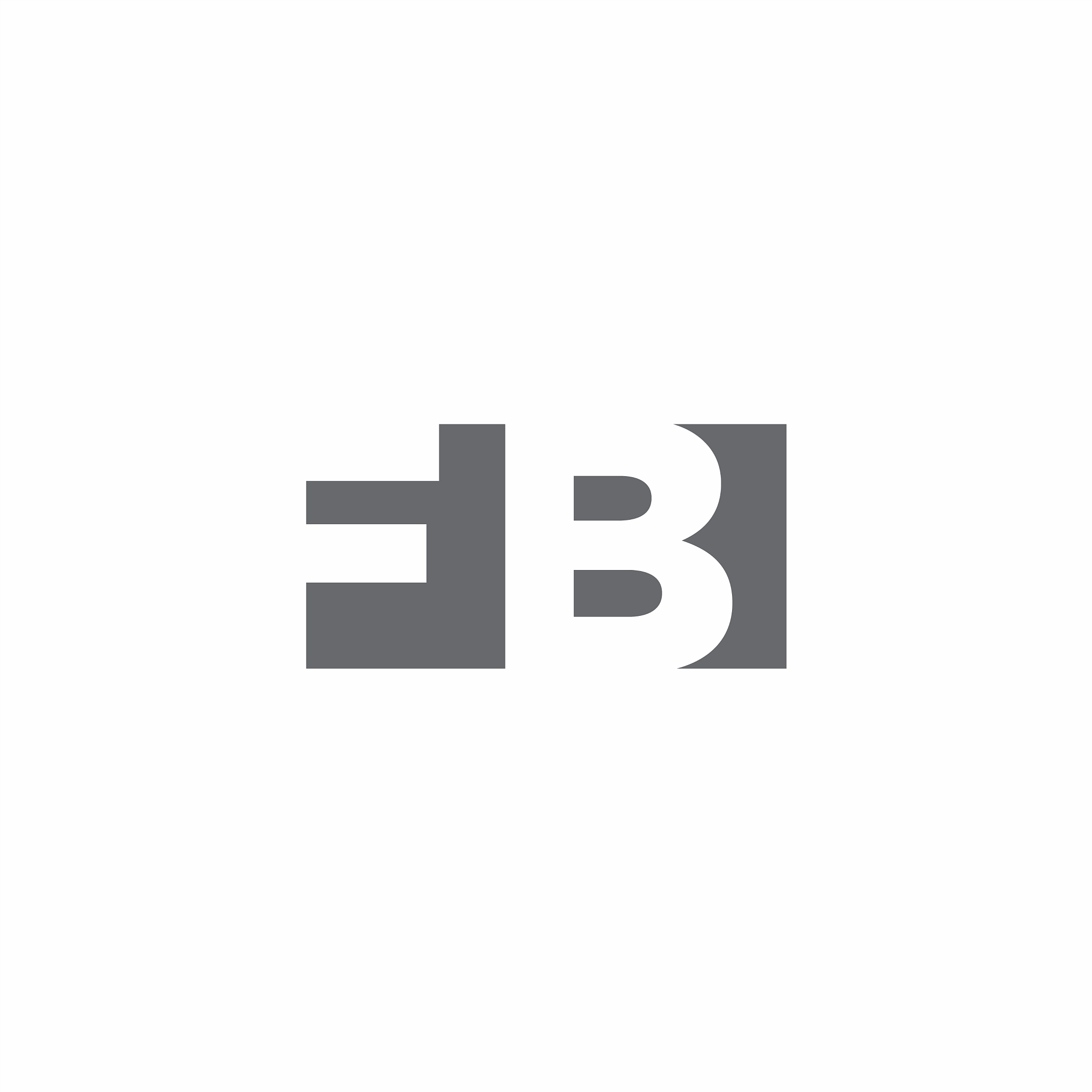 fb logo monogram with negative space style design