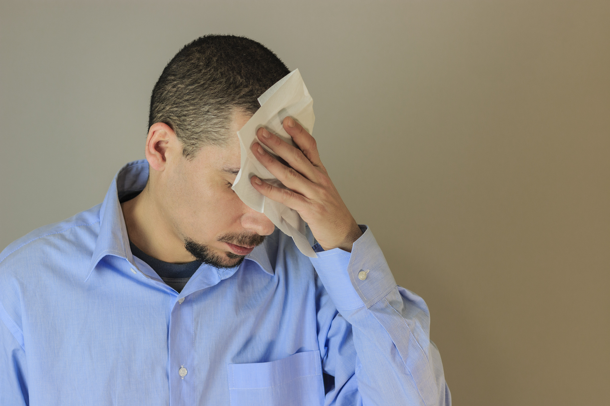 man with a headache