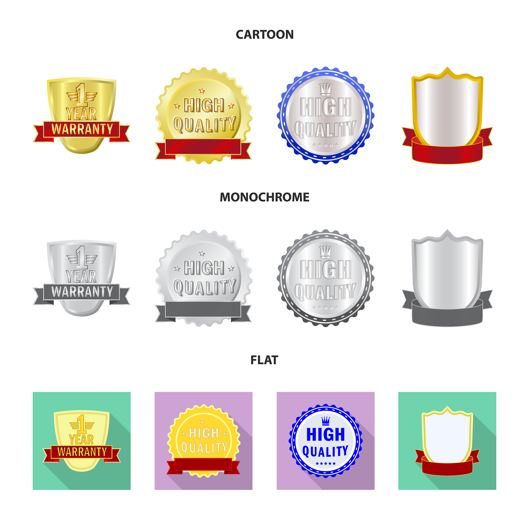 isolated object of emblem and badge icon