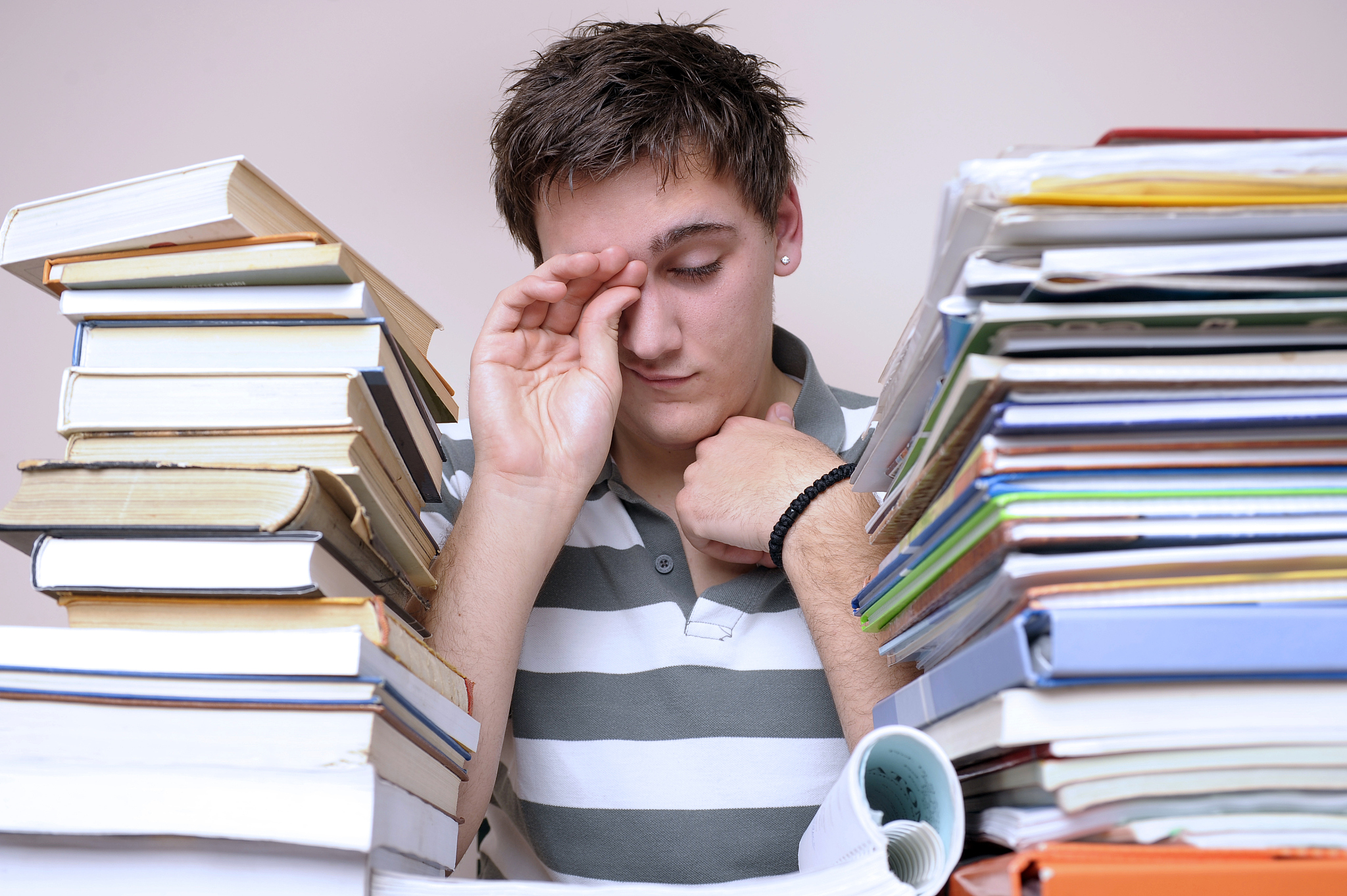 sleeping student