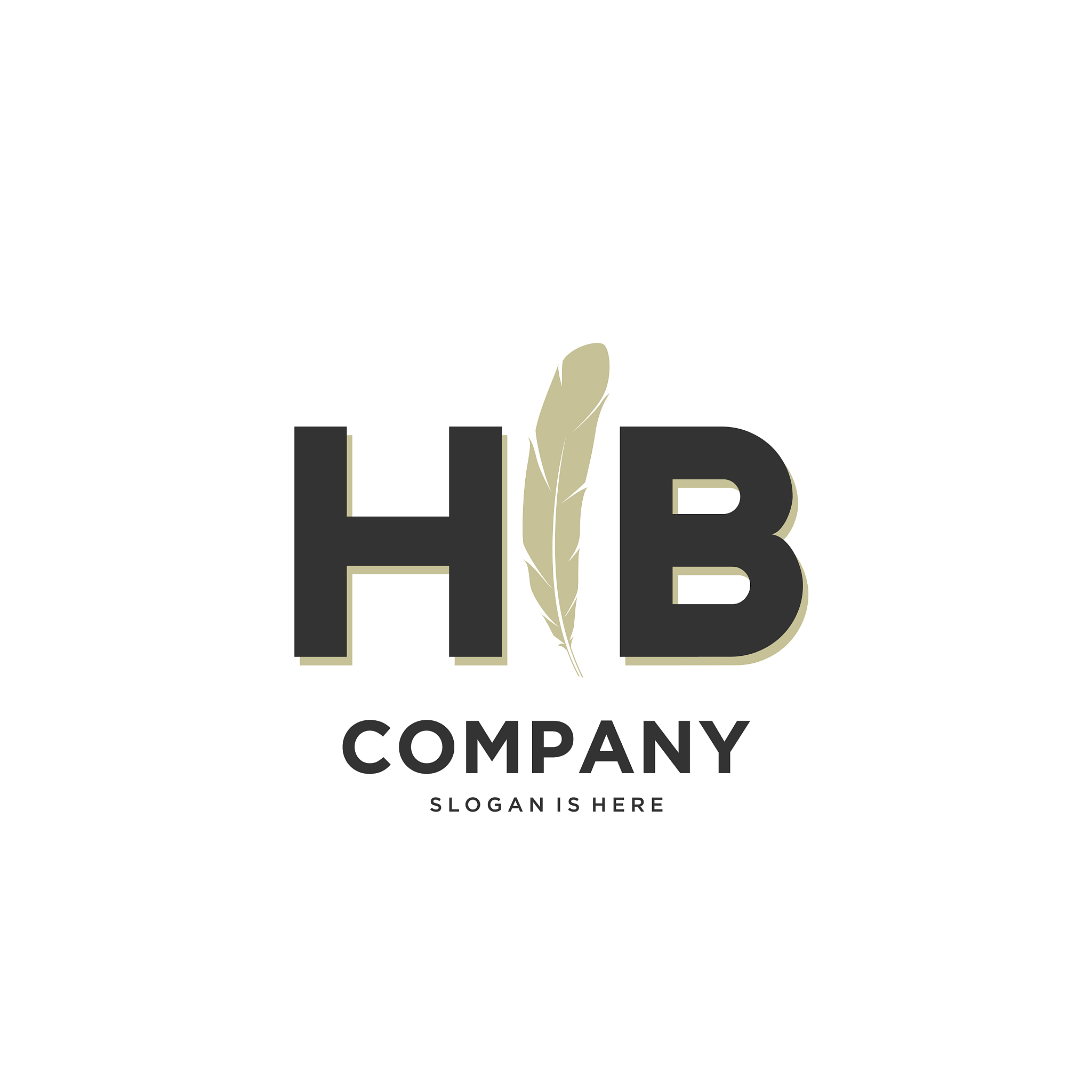 initial hb letter unique attractive creative