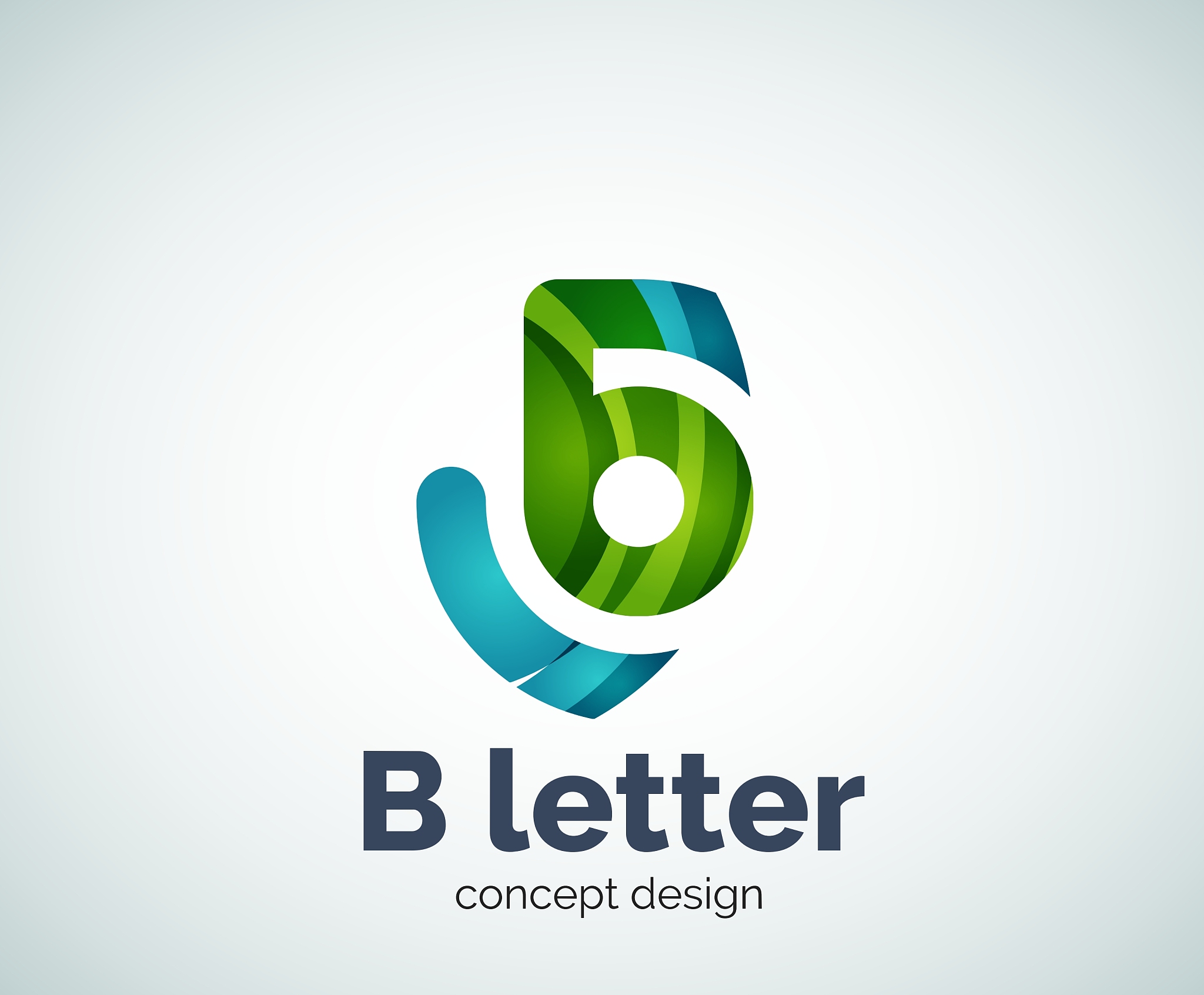 b letter concept logo template