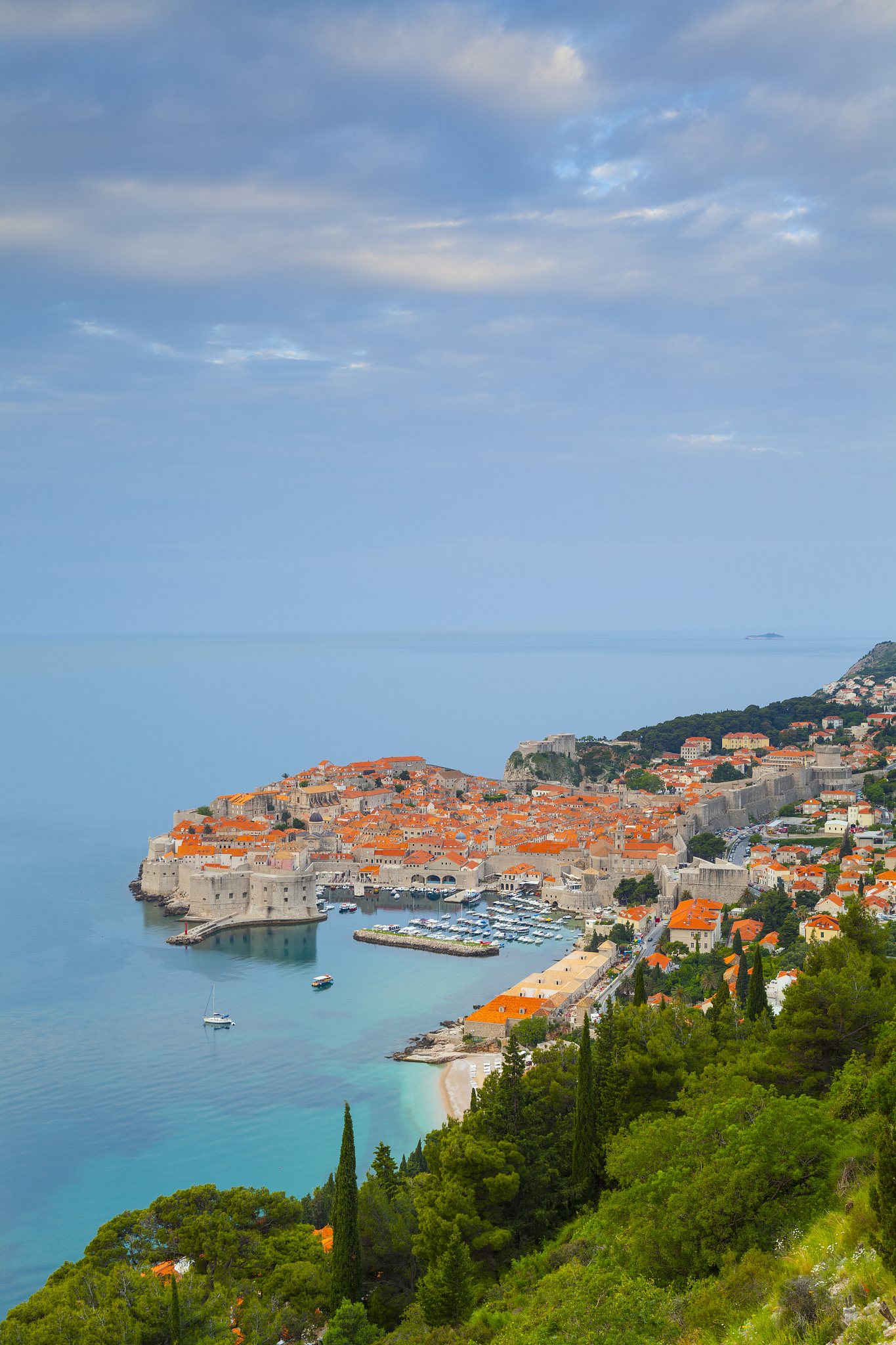 elevated view over stari grad (old town), unesco world heritage 