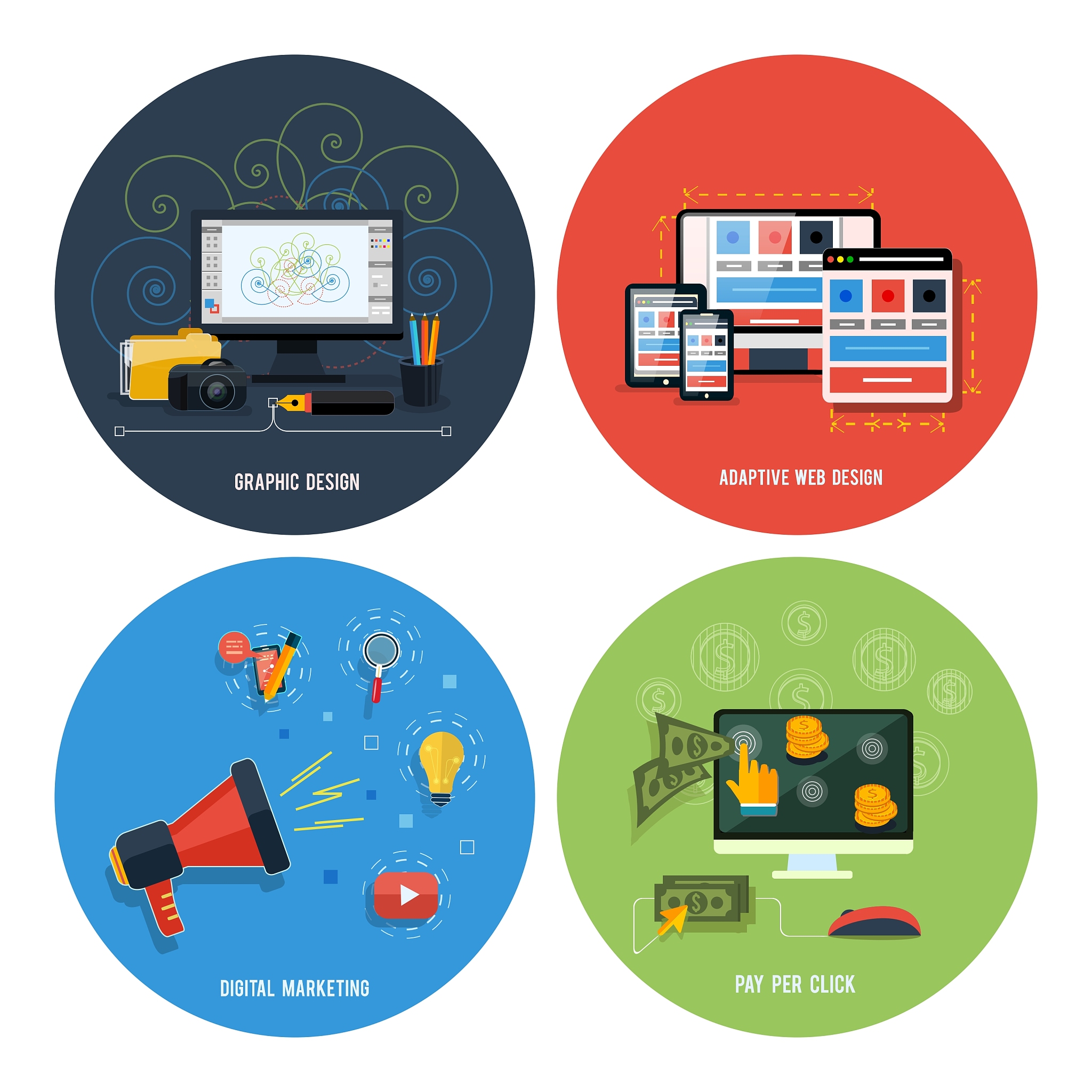 icons for web design seo social media