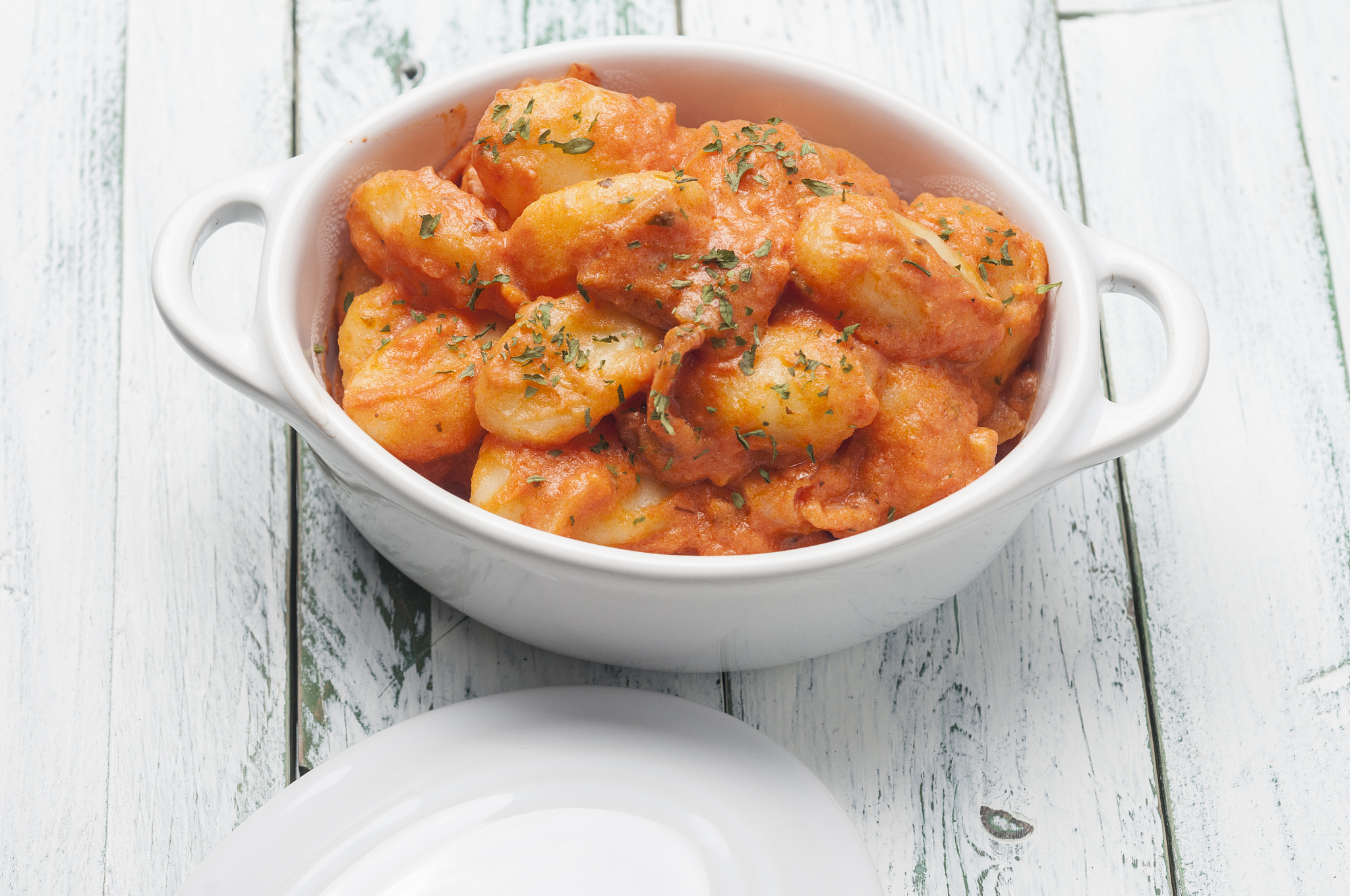 gnocchi with pink sauce