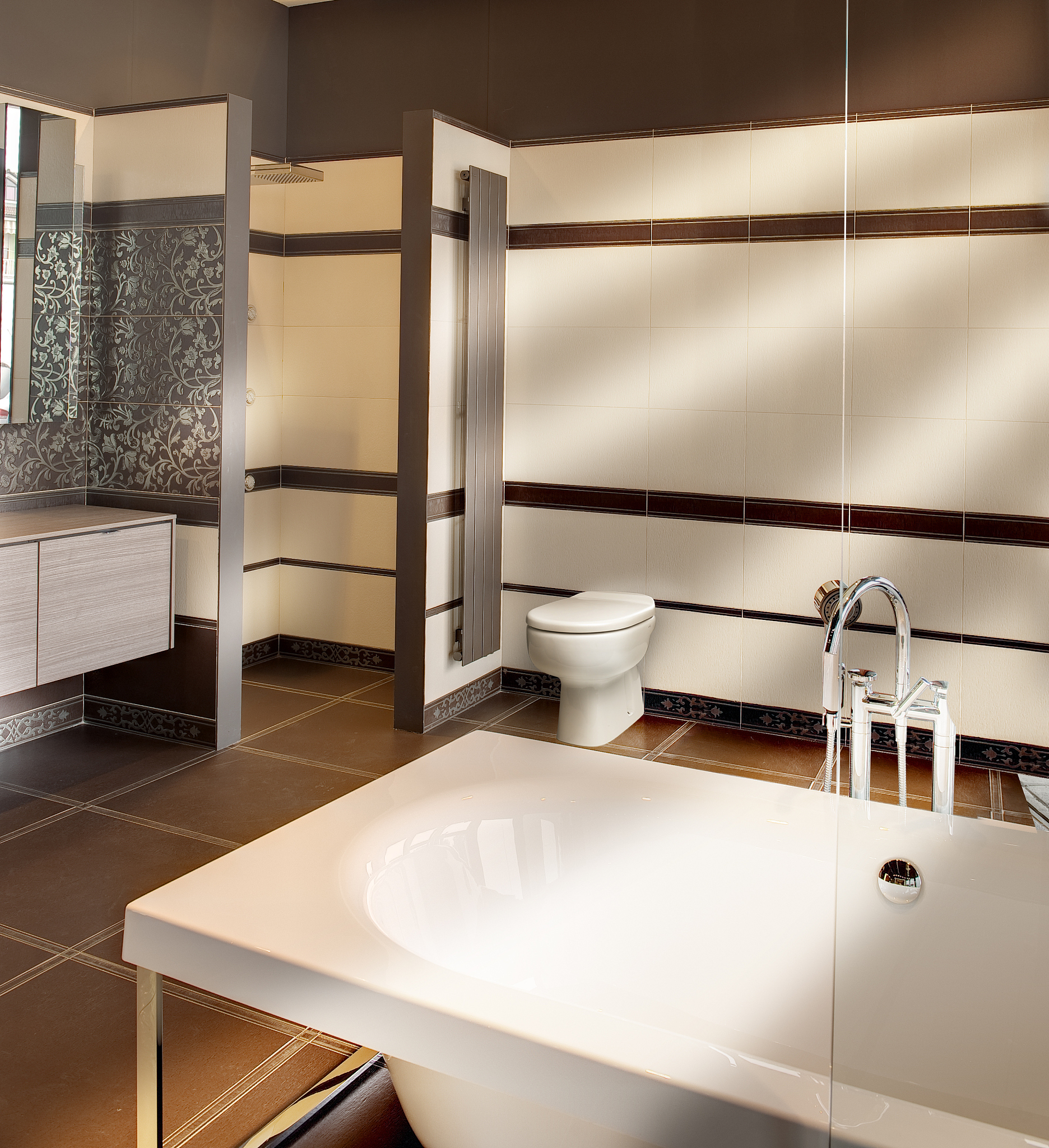 用美式英语写3条关于硅藻土极简浴室防滑地垫卫生间吸水垫厕所卫浴速干脚垫洗手间门垫产品的正面评论。内容附带评论标题评论单词数量小于60个单词。