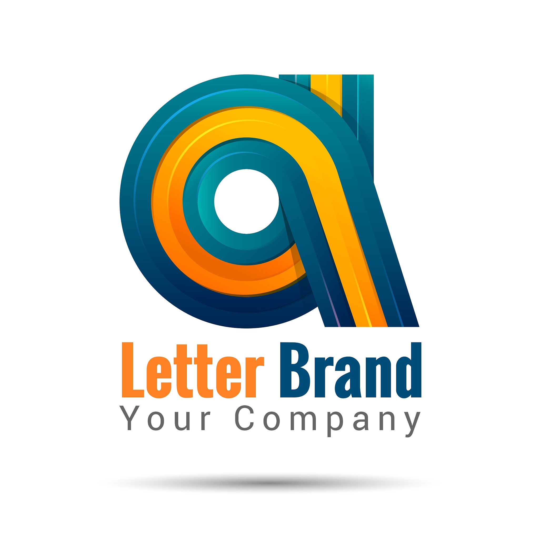 business corporate letter a logo design template