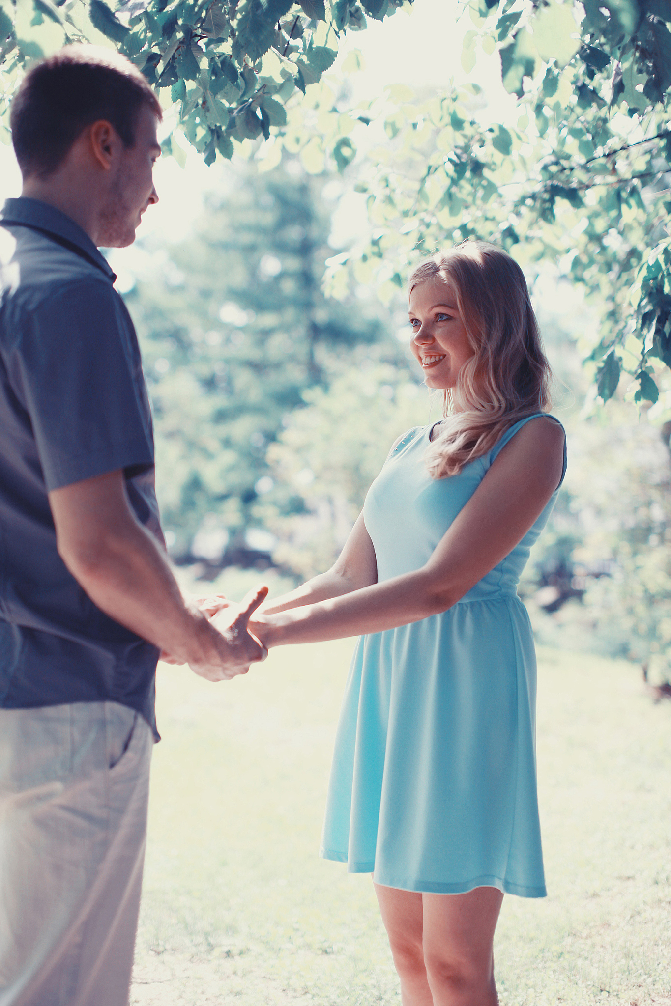 pretty happy couple in love, romantic sincere moment