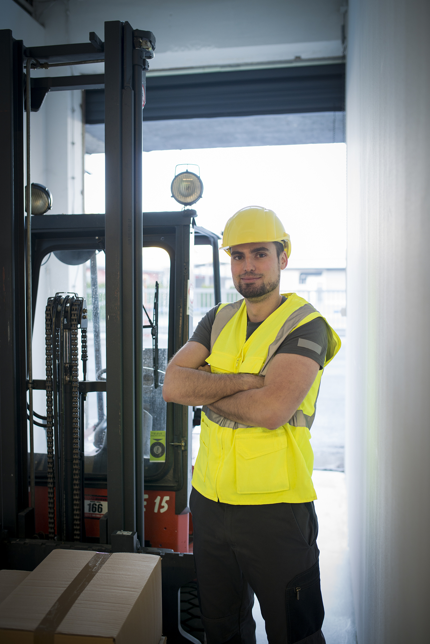 forklift driver at warehouse