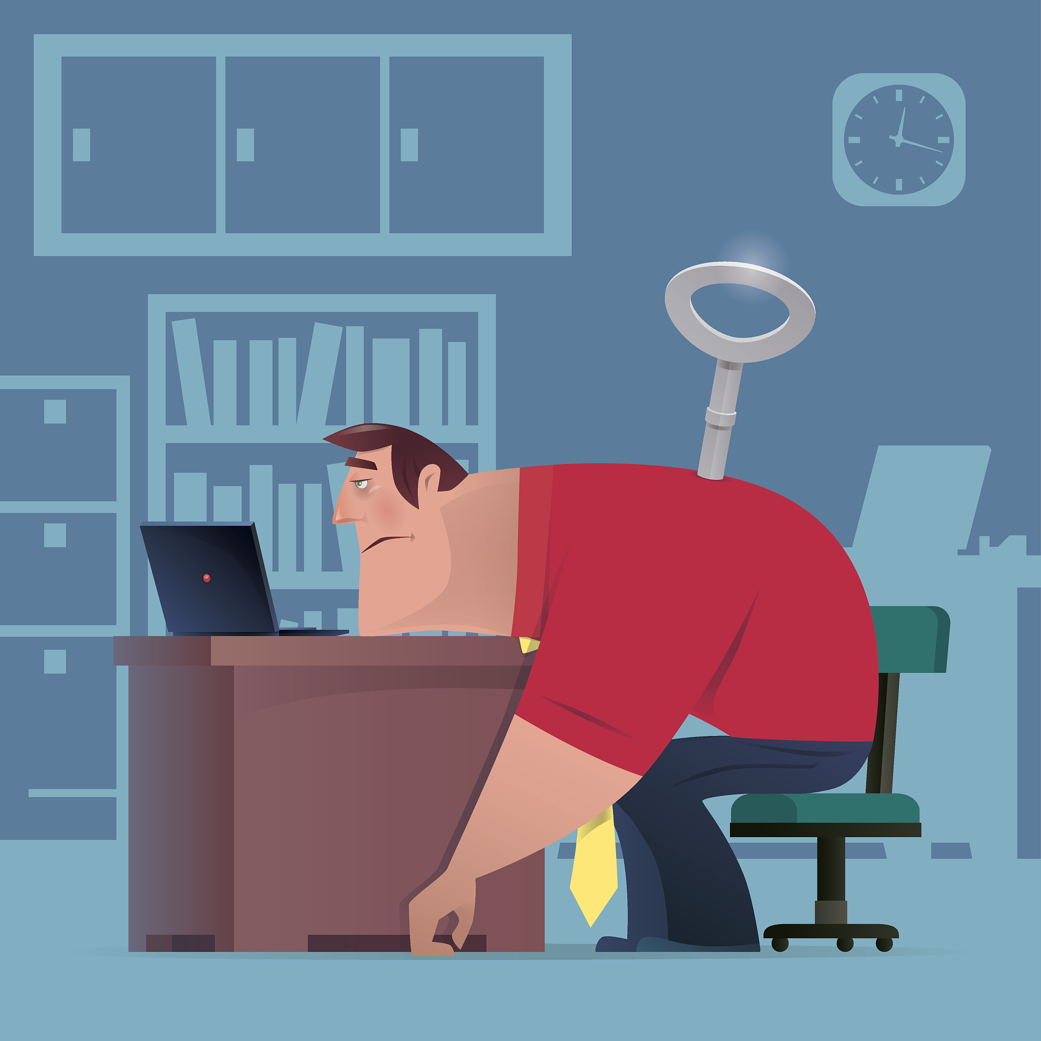 tired business working