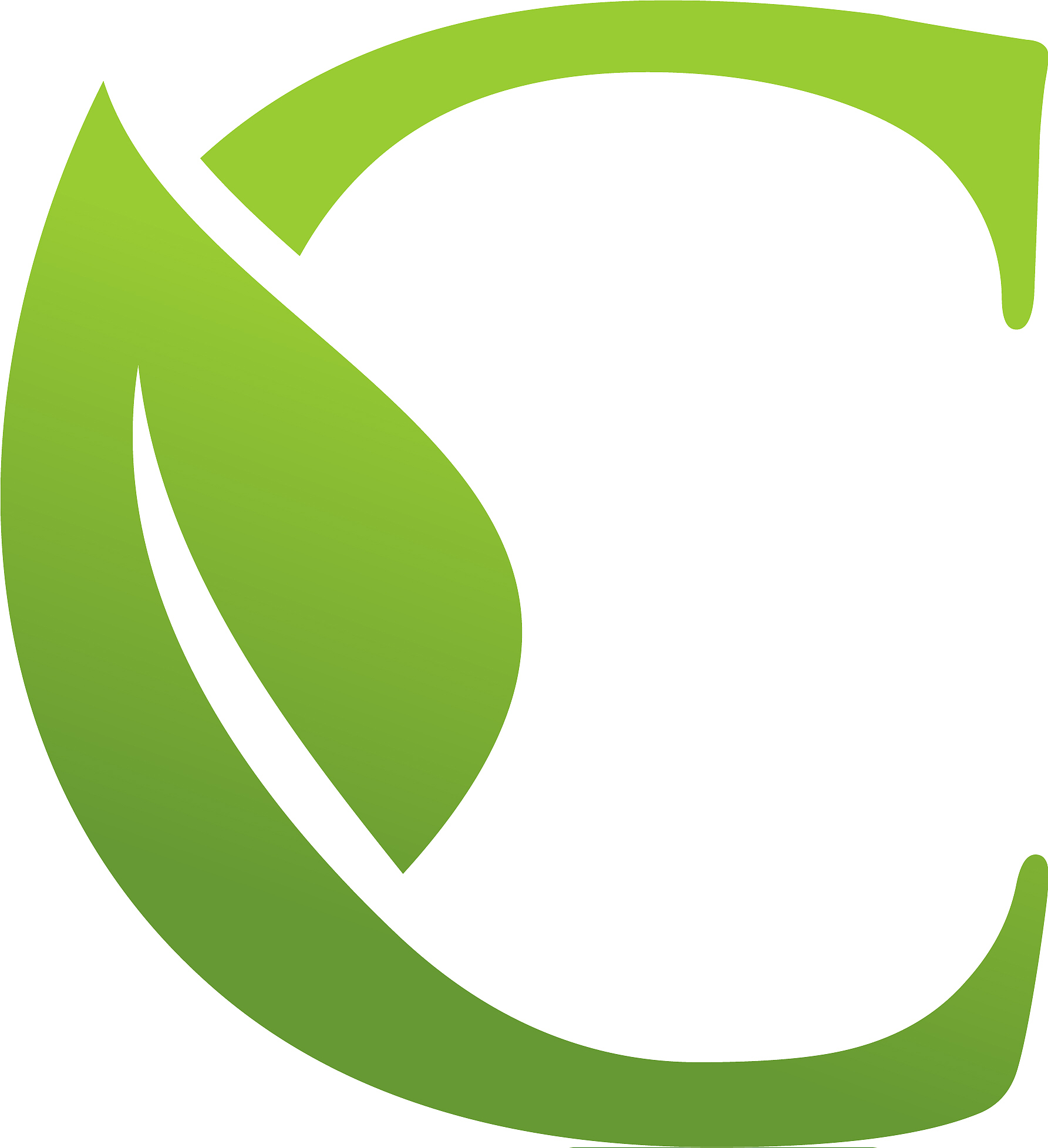 letter c leaf nature logo