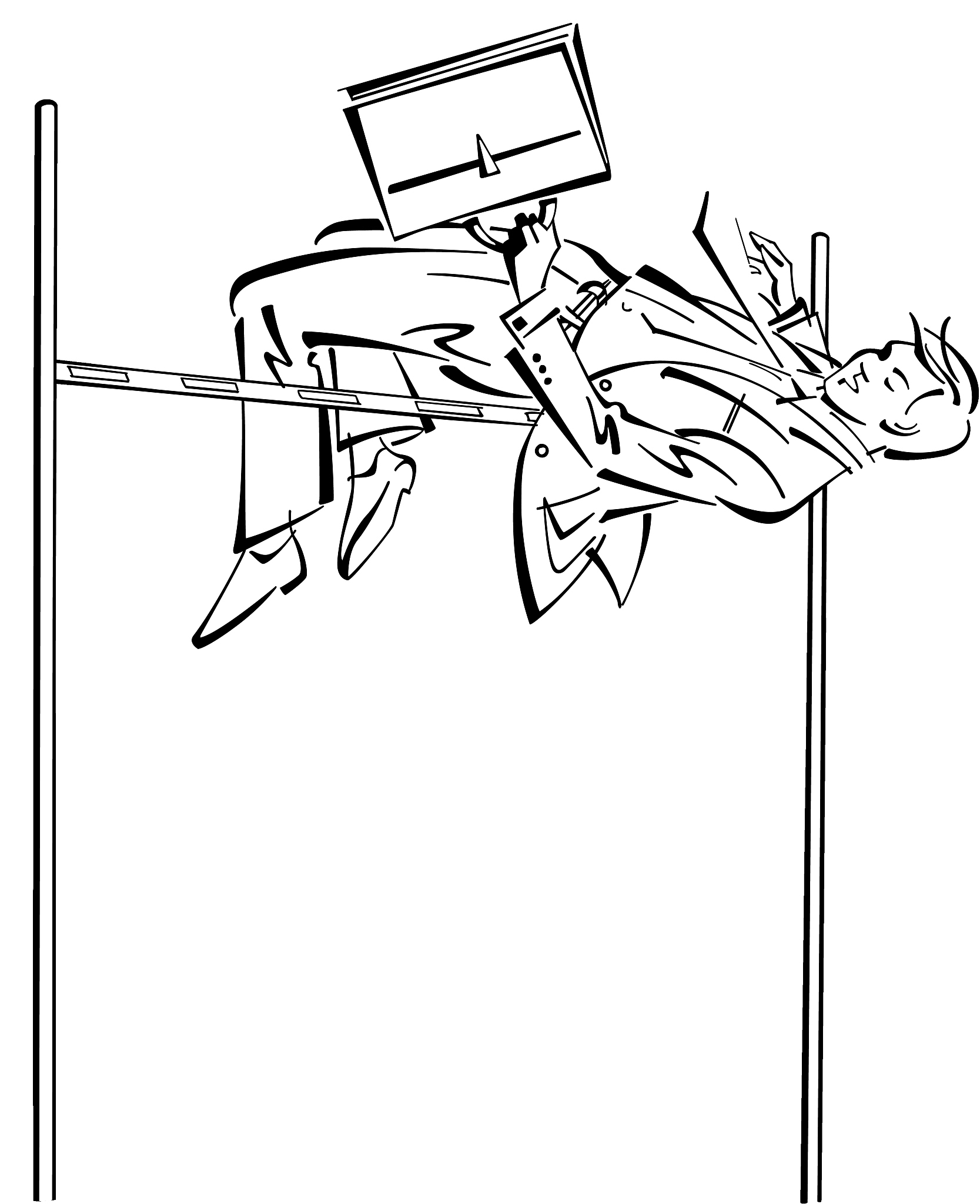 businessman high jumping