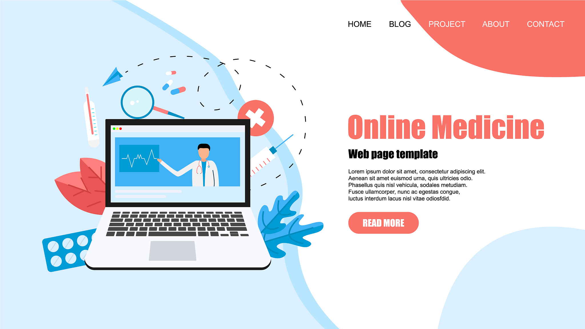 webpage template online medical consultation