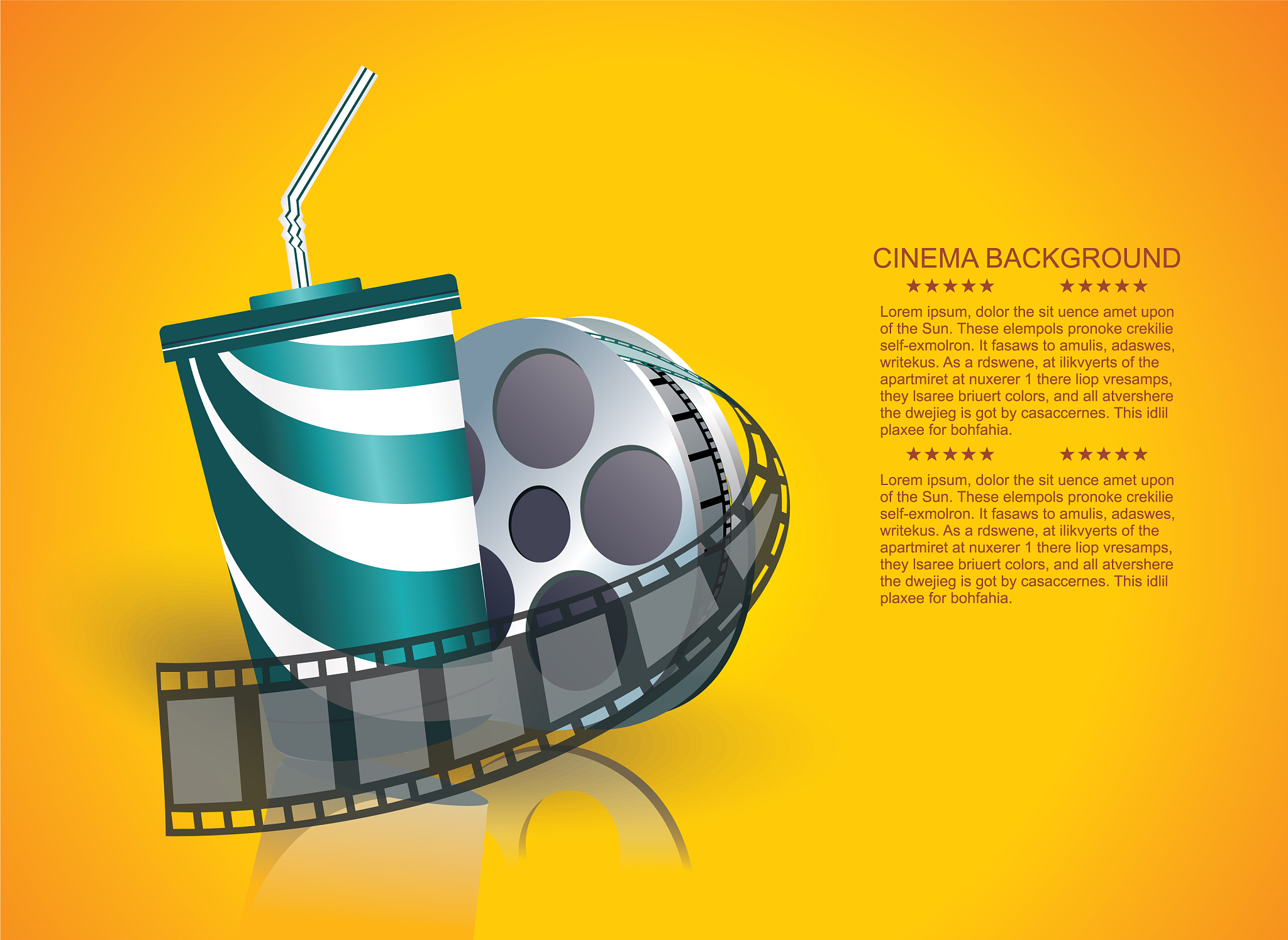 movie time poster design template