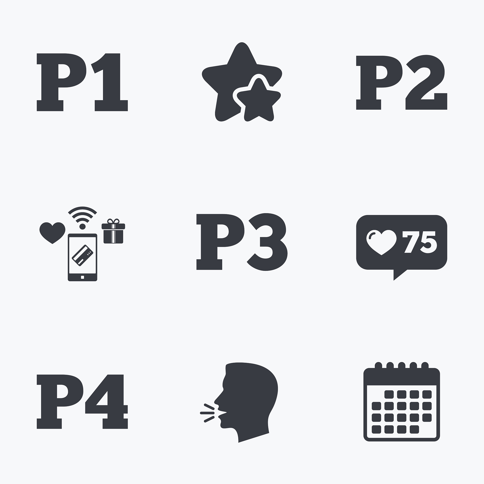 car parking icons. first and second floor sign.