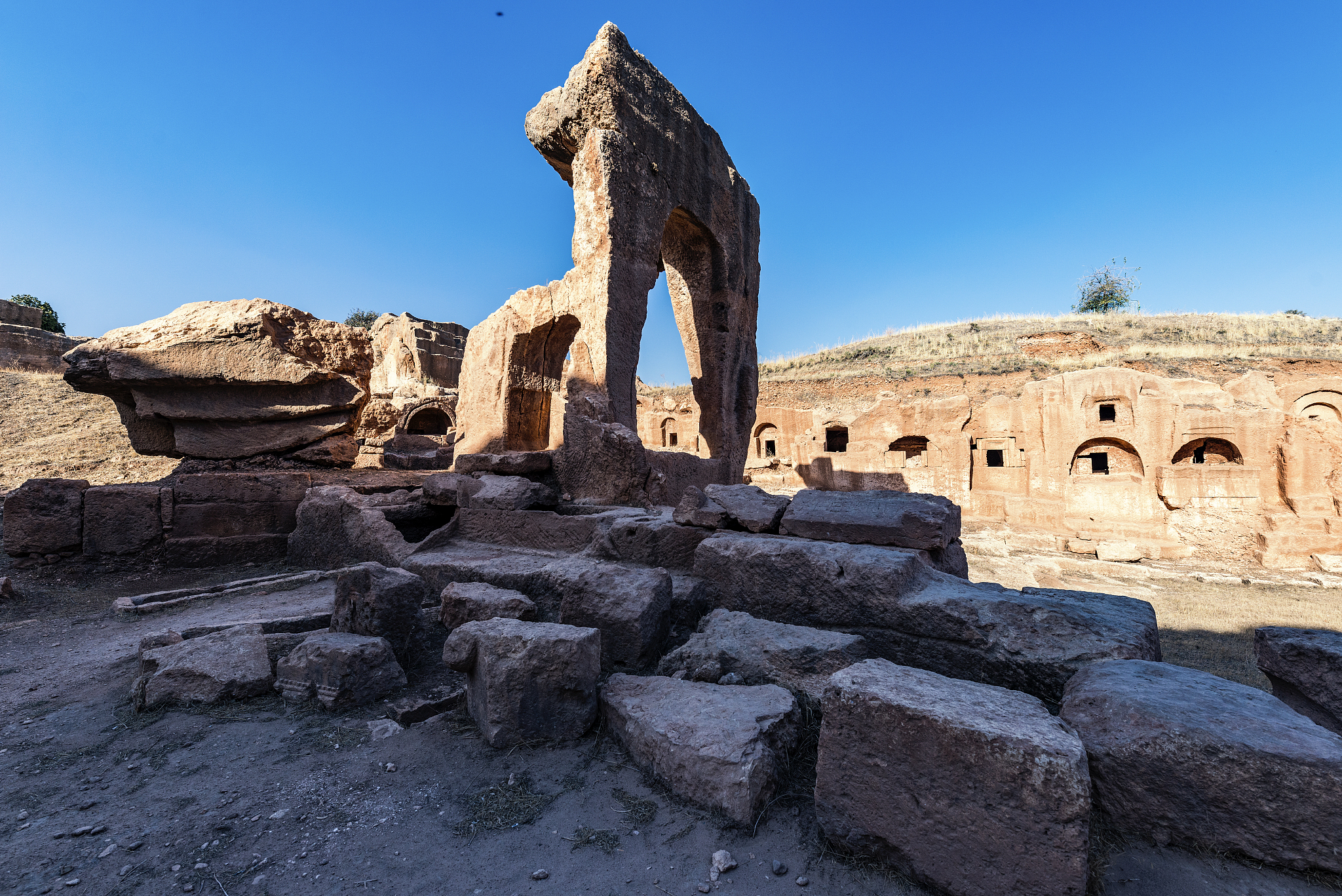 artuklu, mardin / turkey june 10, 2018. dara ancient city, mardi