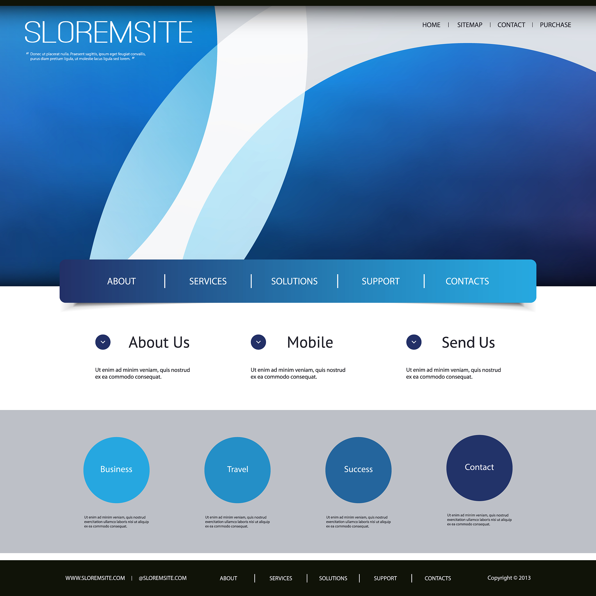one page website template