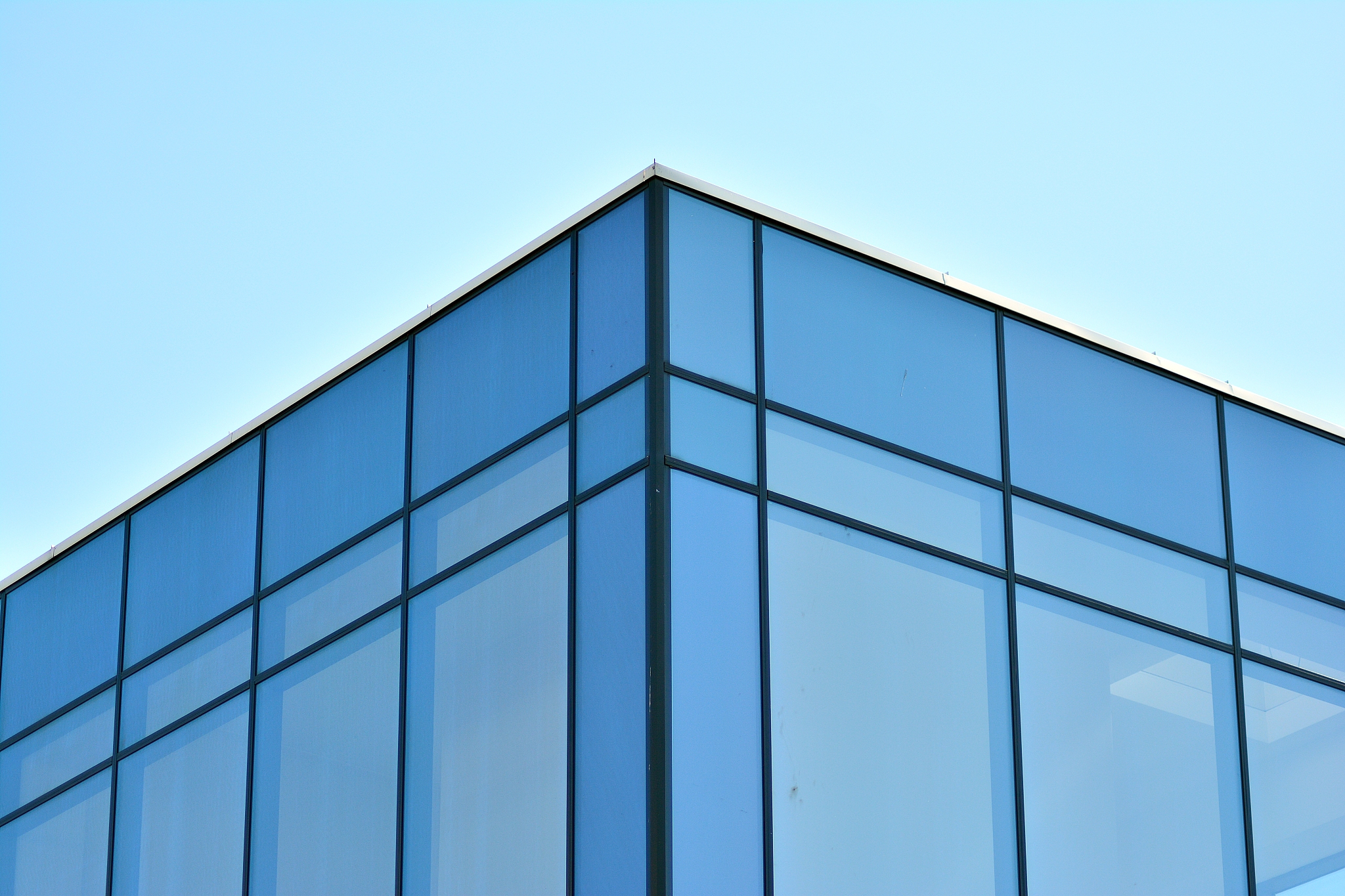 modern architecture, glass and steel. abstract architectural des