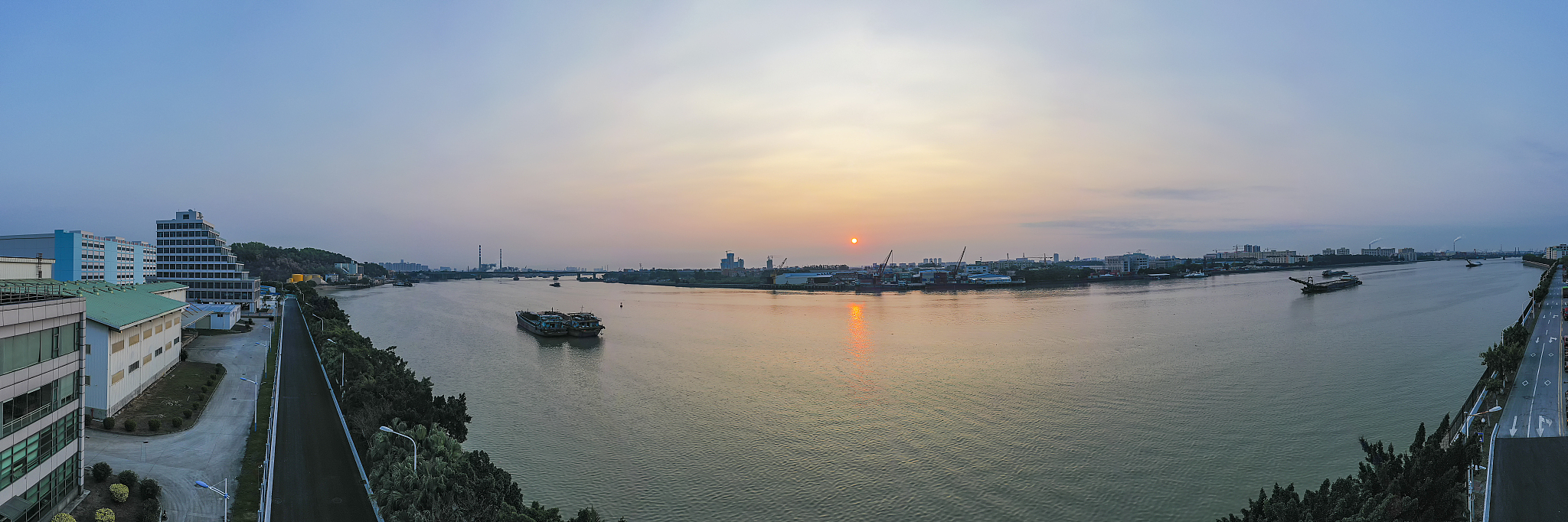 dongjiang in the morning in guangzhou, china