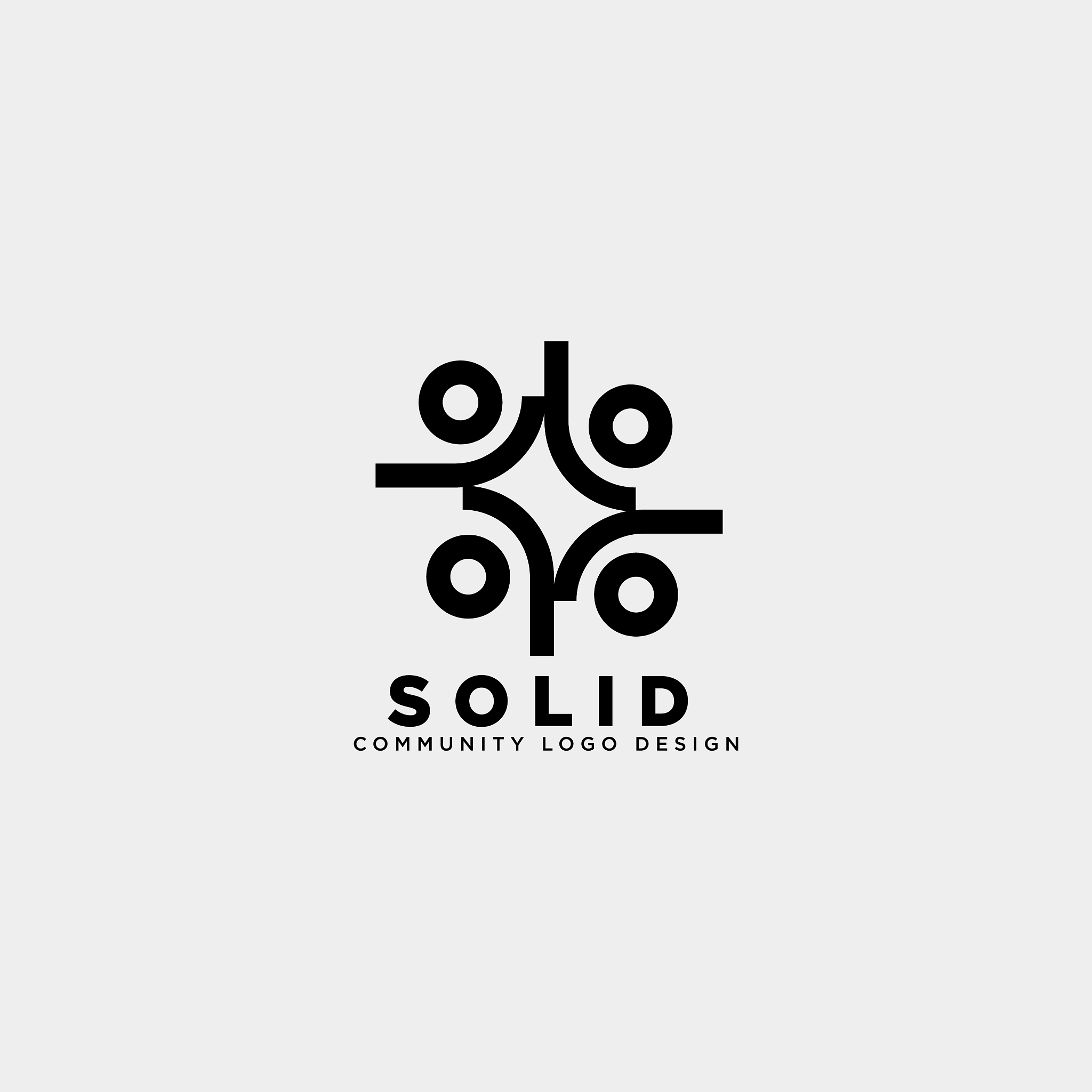 community human logo template icon element