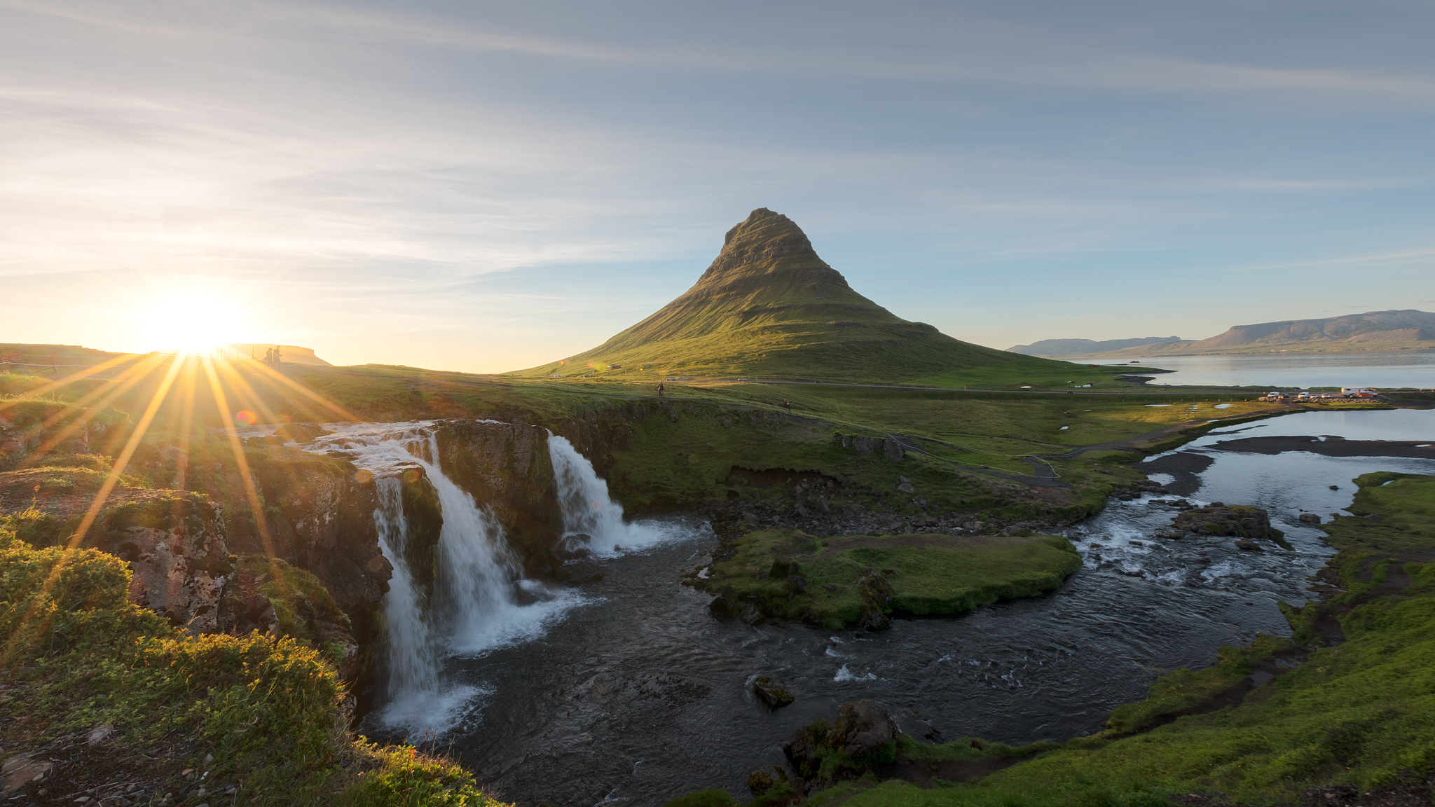 summer landscape of kirkjufell mountain in iceland