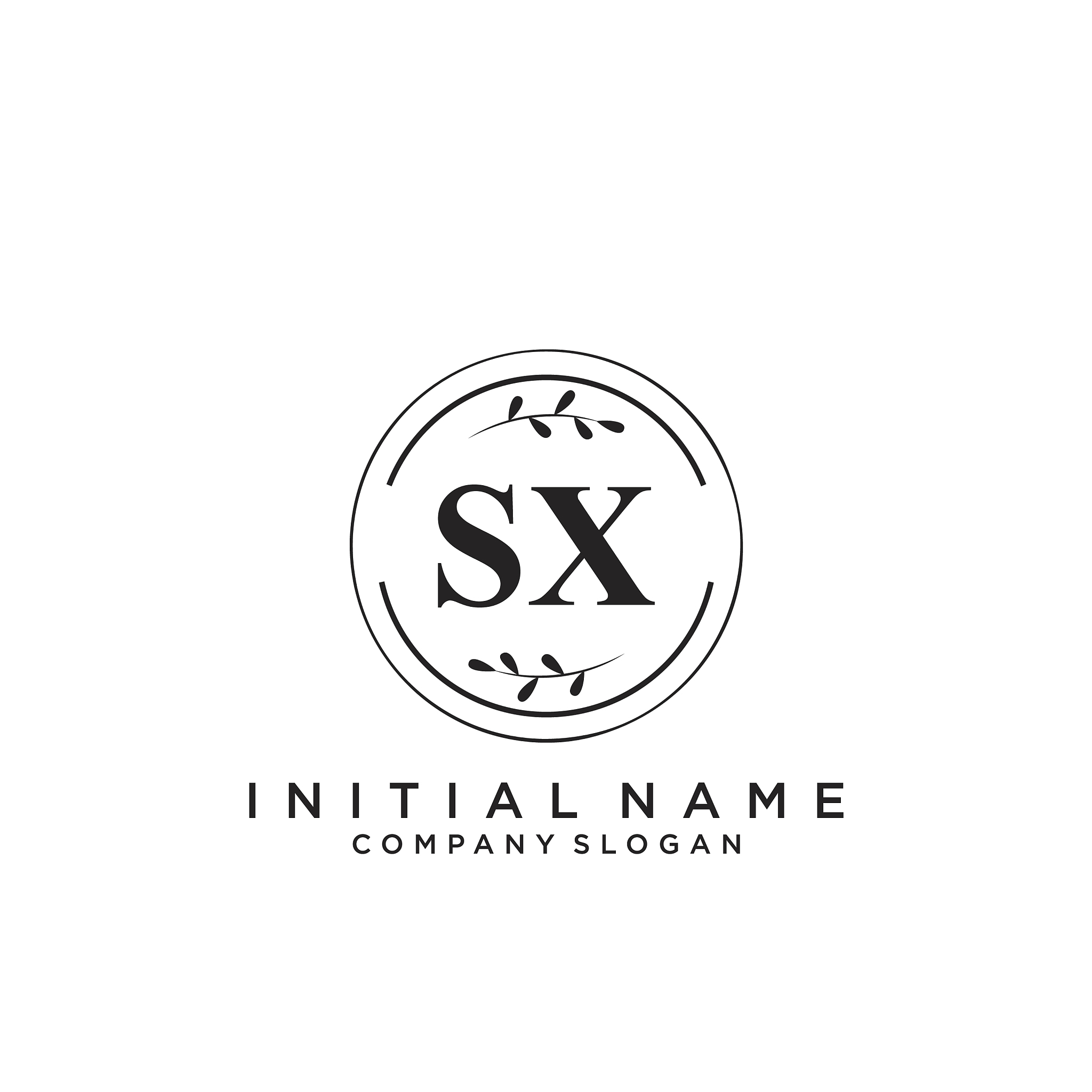 sx initial handwriting logo design
