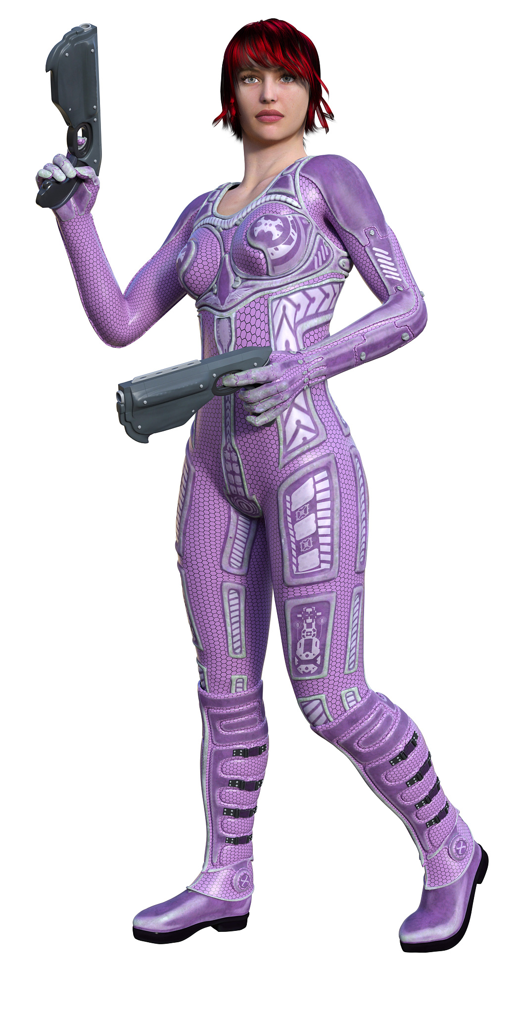 Noval AI绘画：平头短裤战士，紫色破布披风