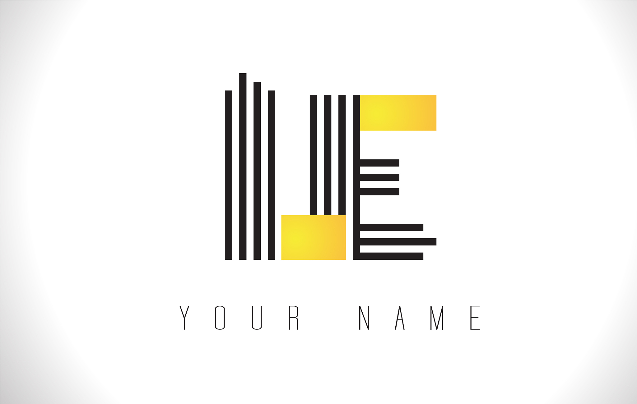 le black lines letter logo creative line letters