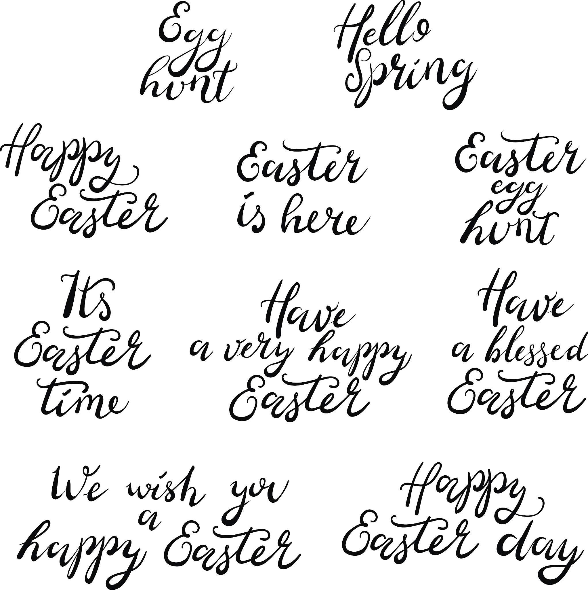 easter lettering phrases