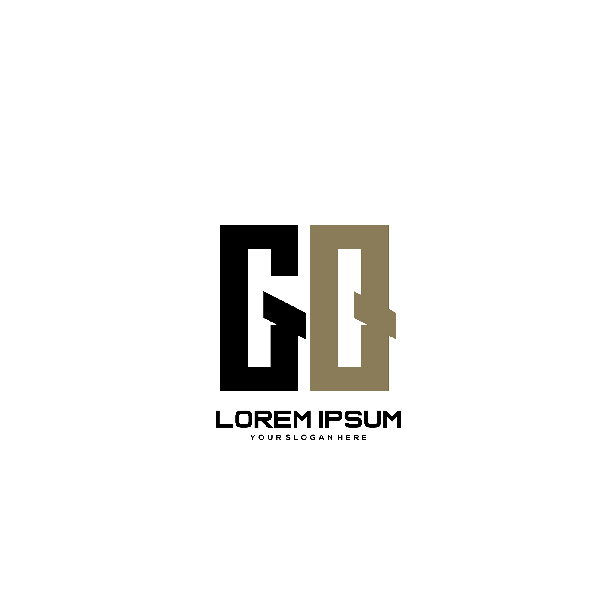 gq initial letter minimalist art logo