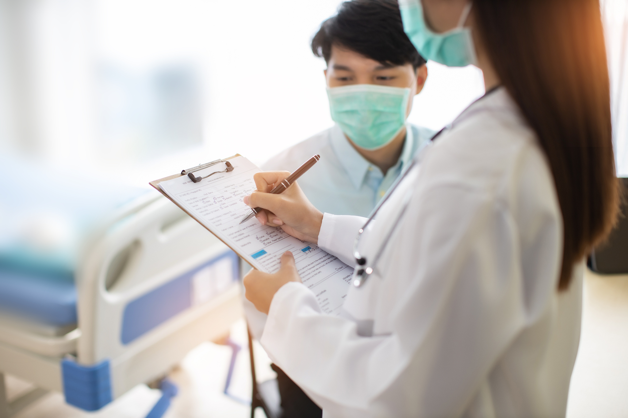 medicine and health care concept.  asian doctor is taking care p