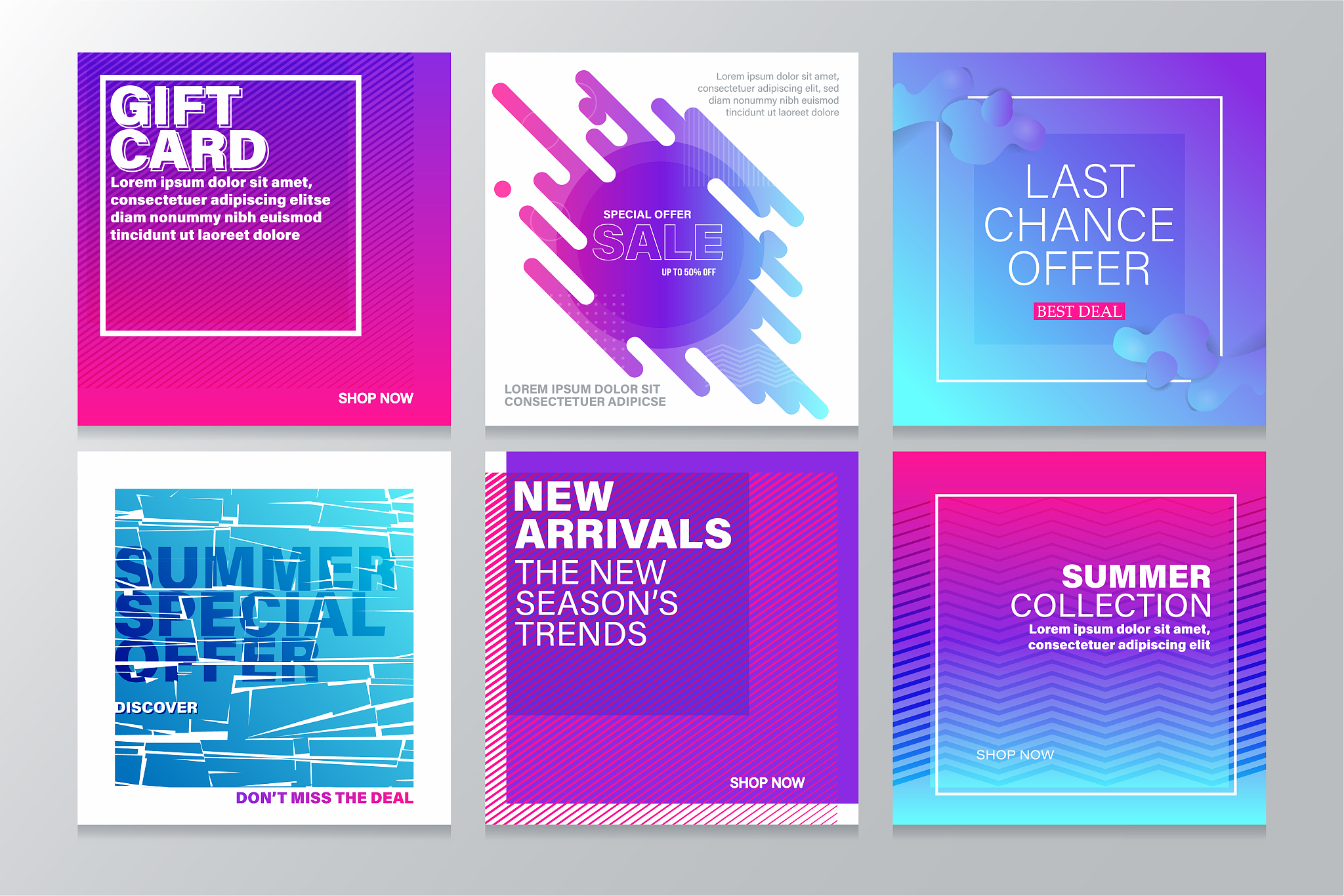 square sale banners template for social media and mobile apps wi