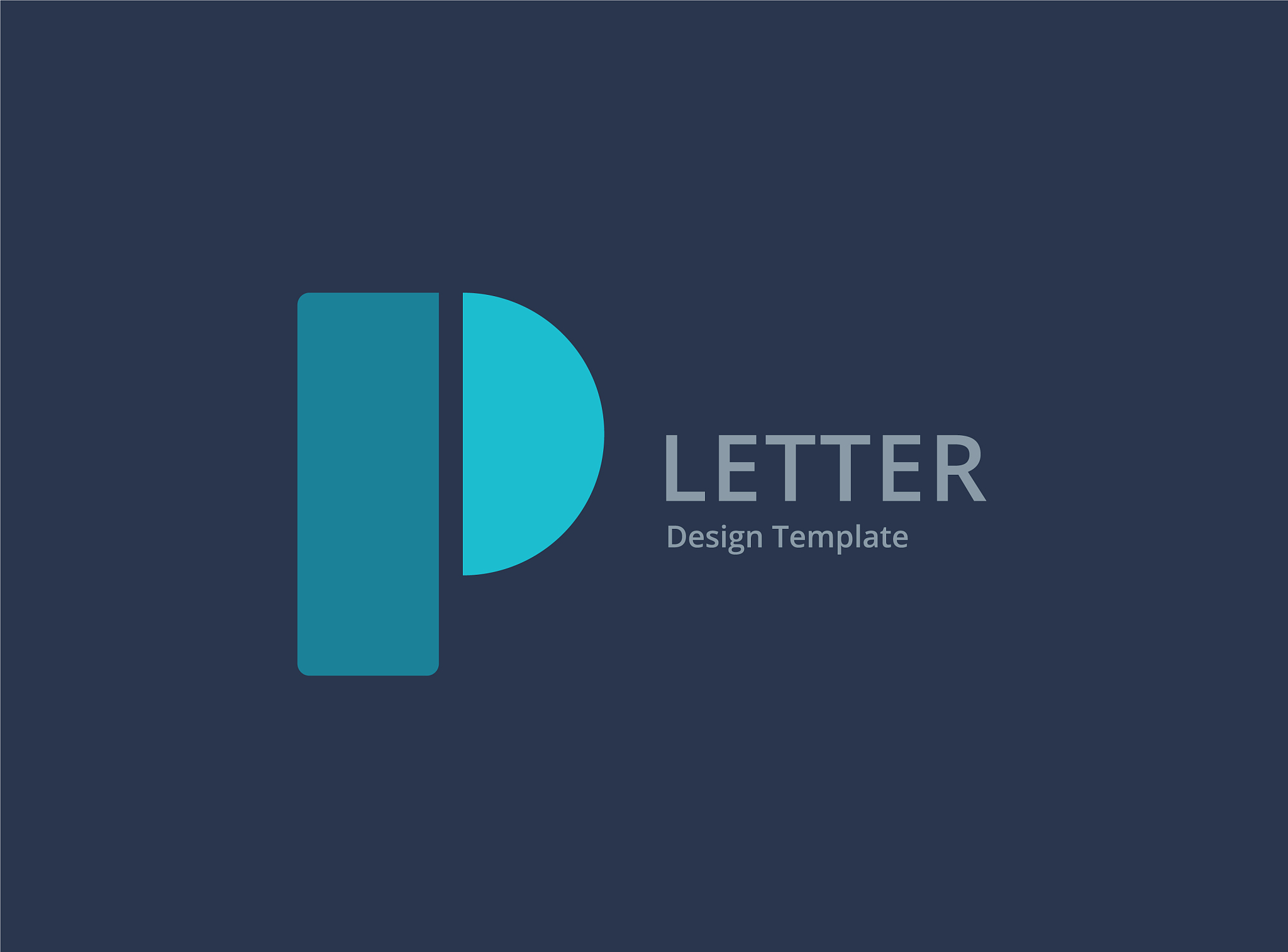 letter p logo icon design template elements