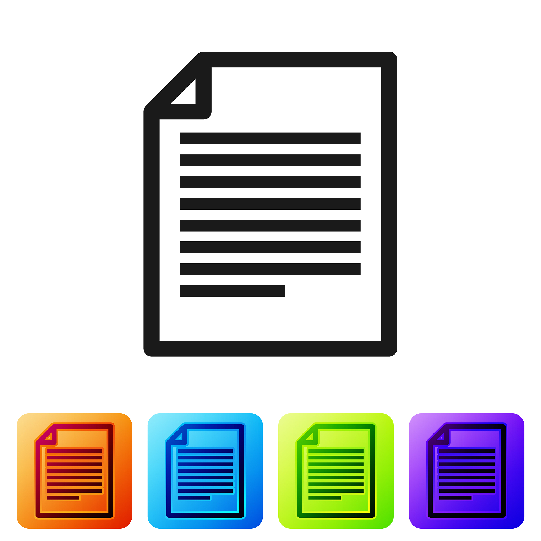 grey document icon isolated on white background