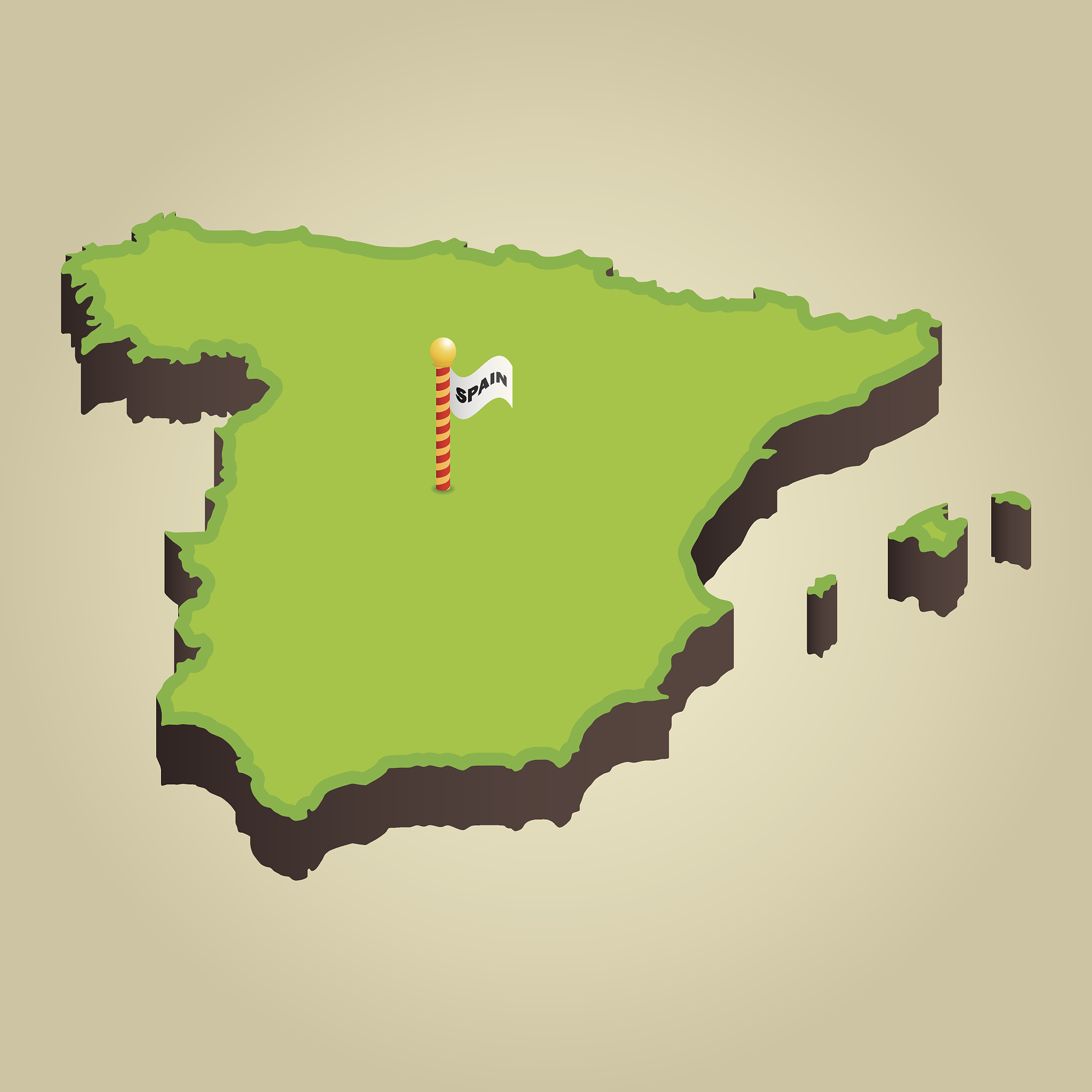 spain 3d map