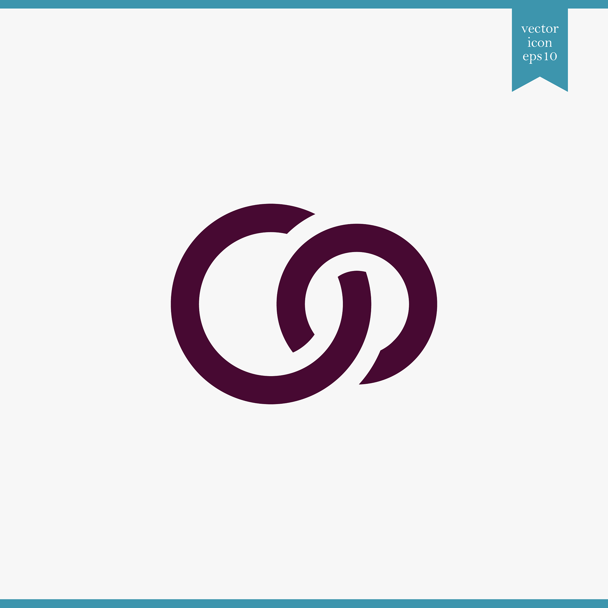wedding rings icon simple