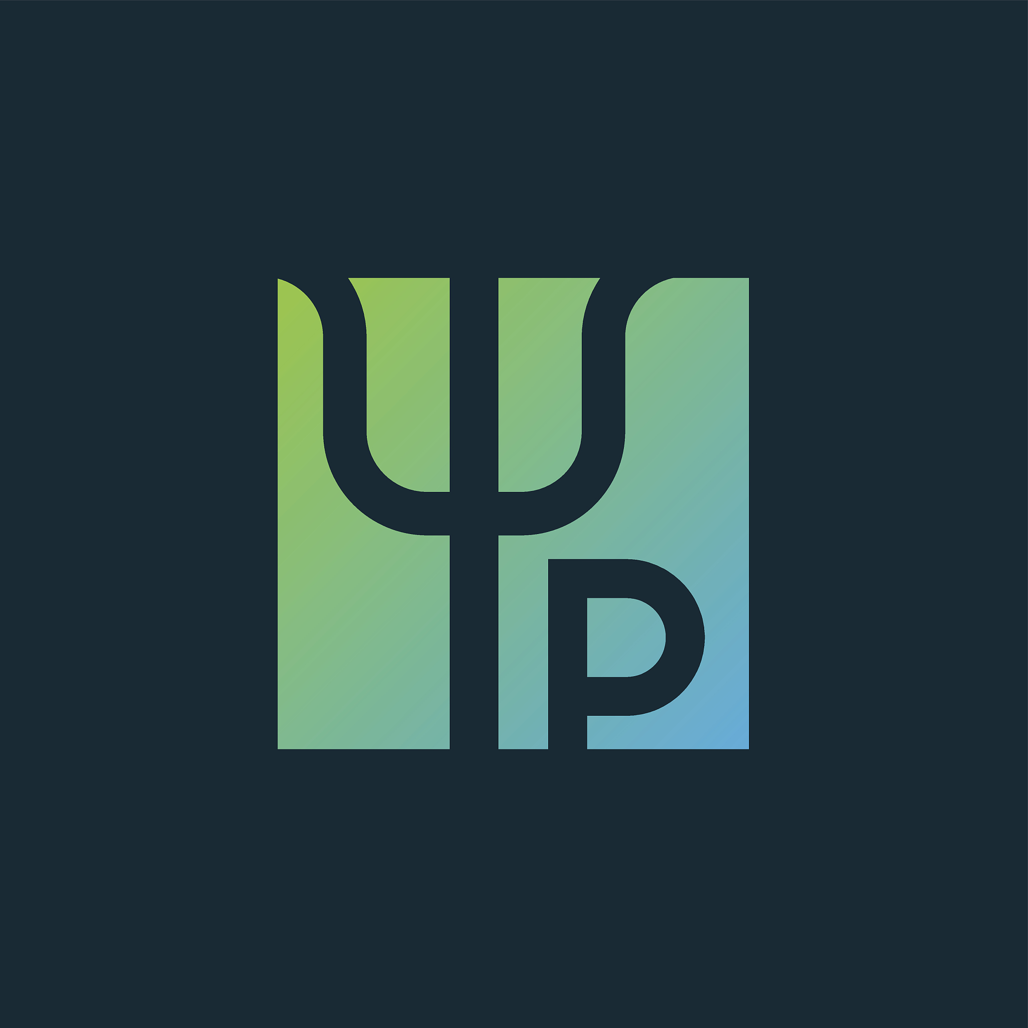 psychology initial letter p icon design
