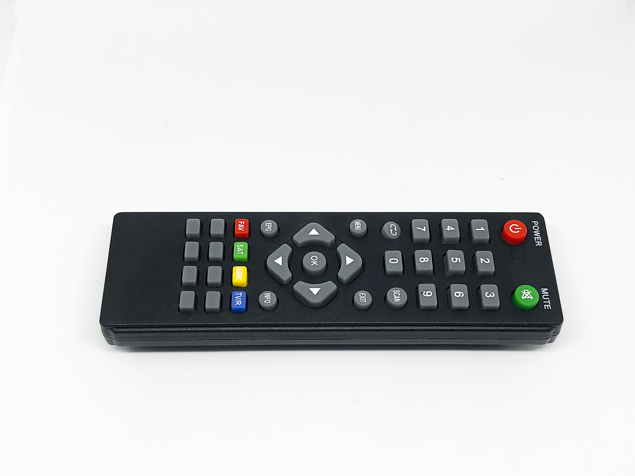 receiver tv remote control white background