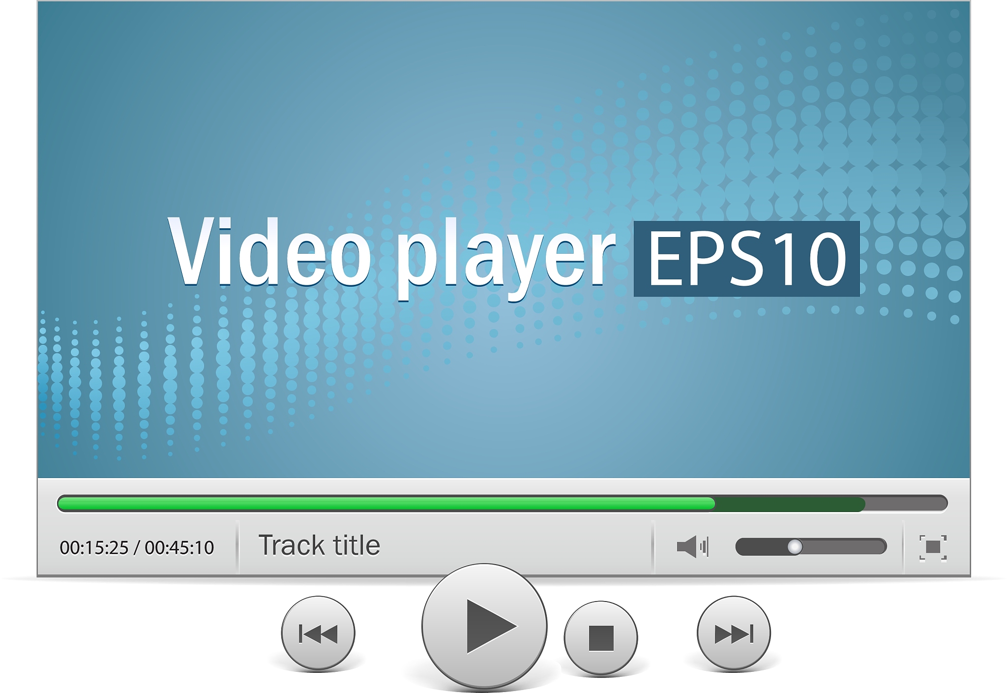 video player with icons