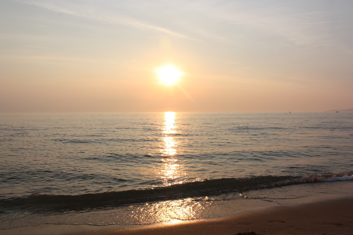 海边追日落：诗意与心灵的旅程