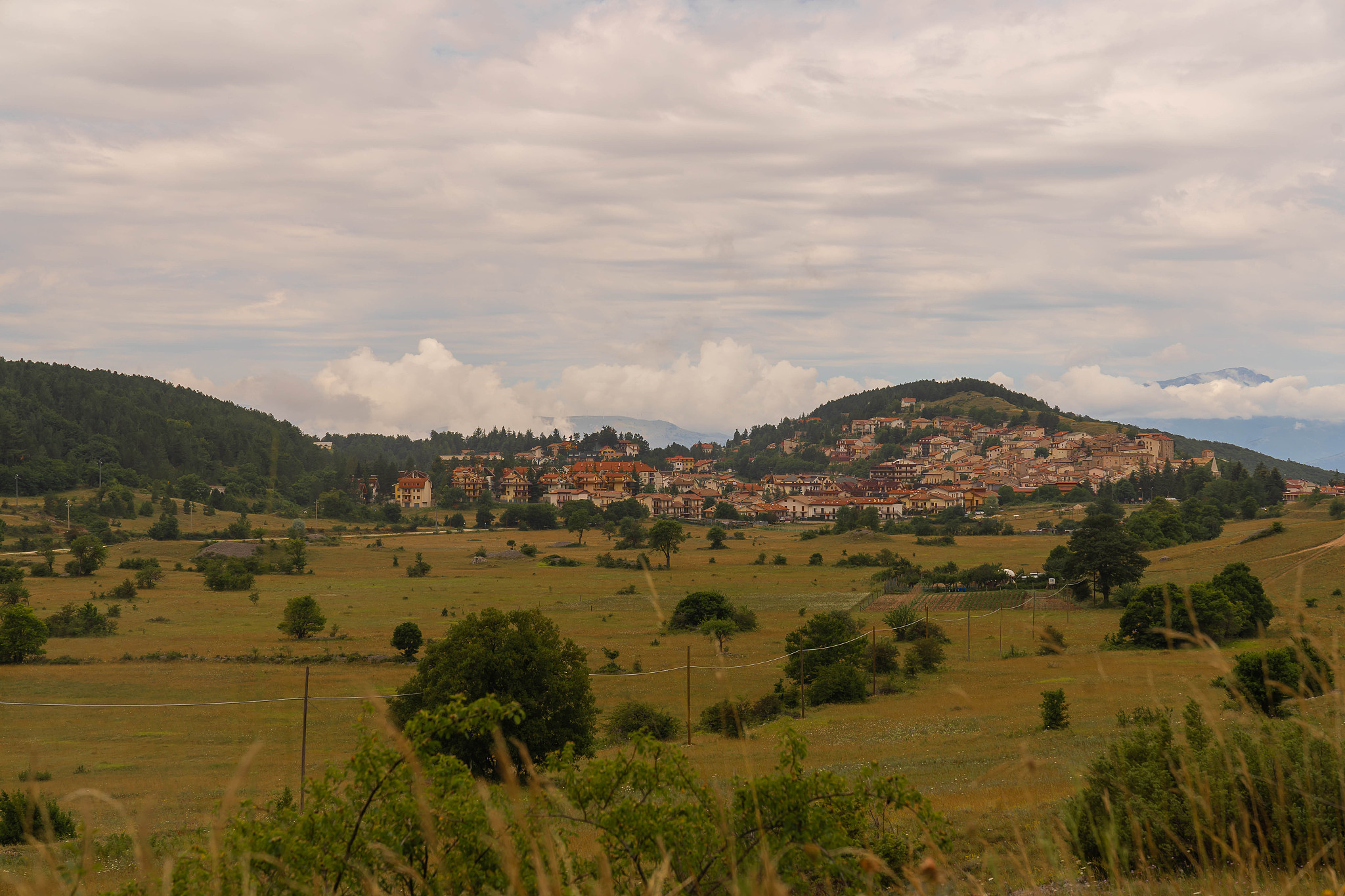 mountain view to campo di giove in abruzzo in italy