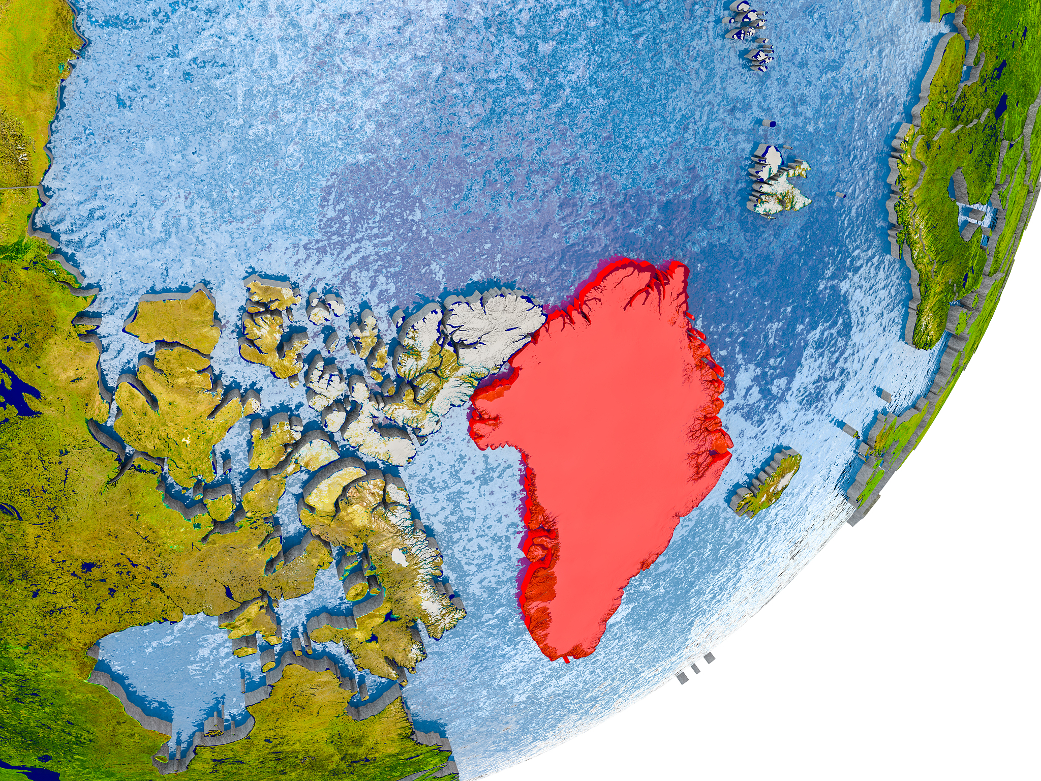 map of gree<strong>n</strong>land on earth