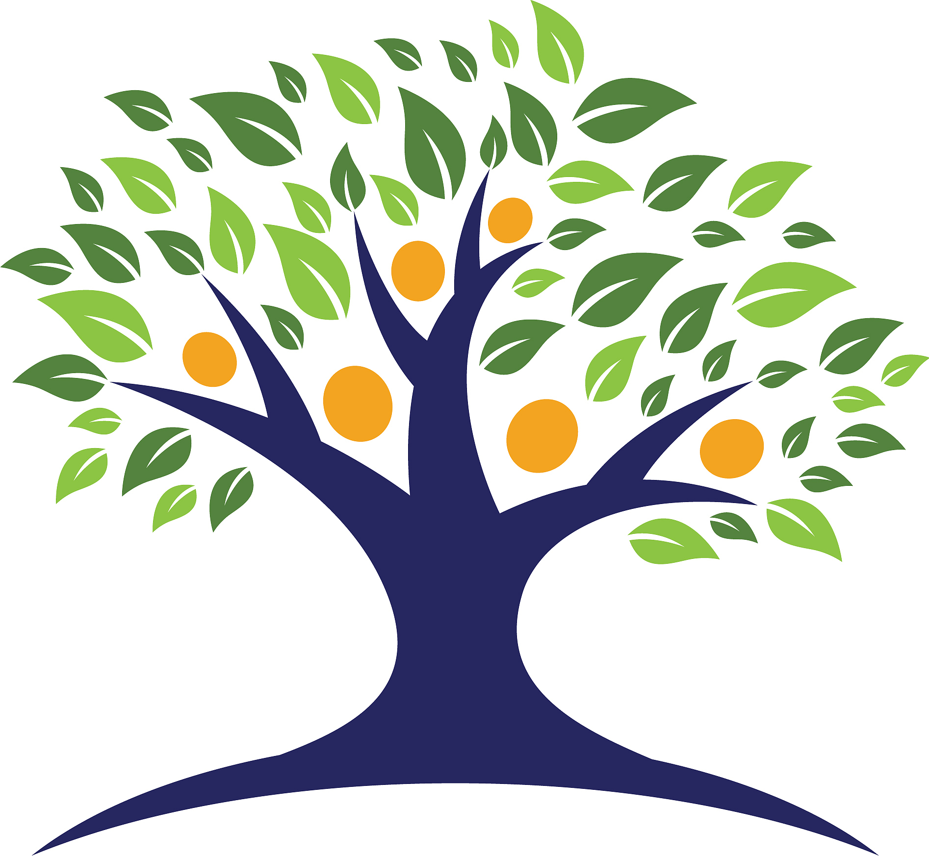 family tree logo template icon design