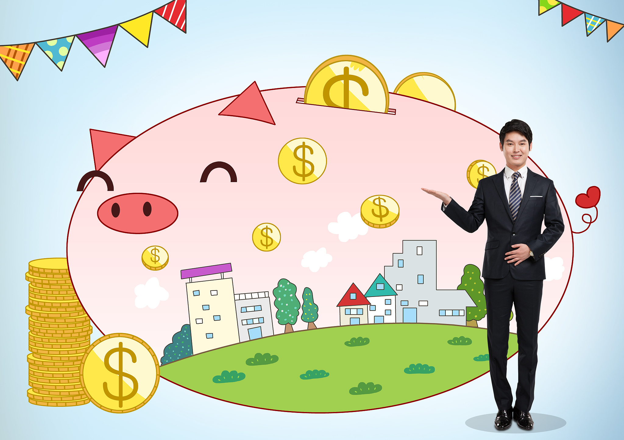 business, finance, banking, insurance, savings, virtual money, i