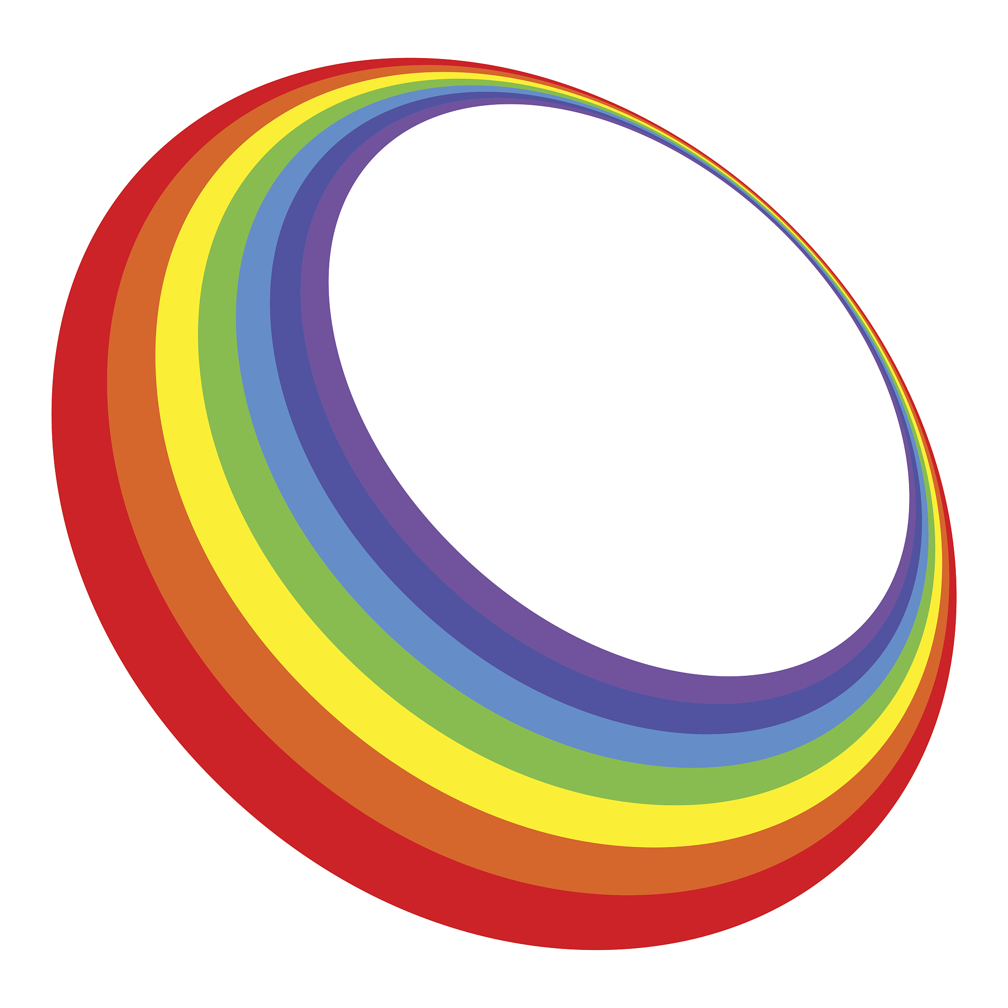 three dimensional elliptical rainbow circle