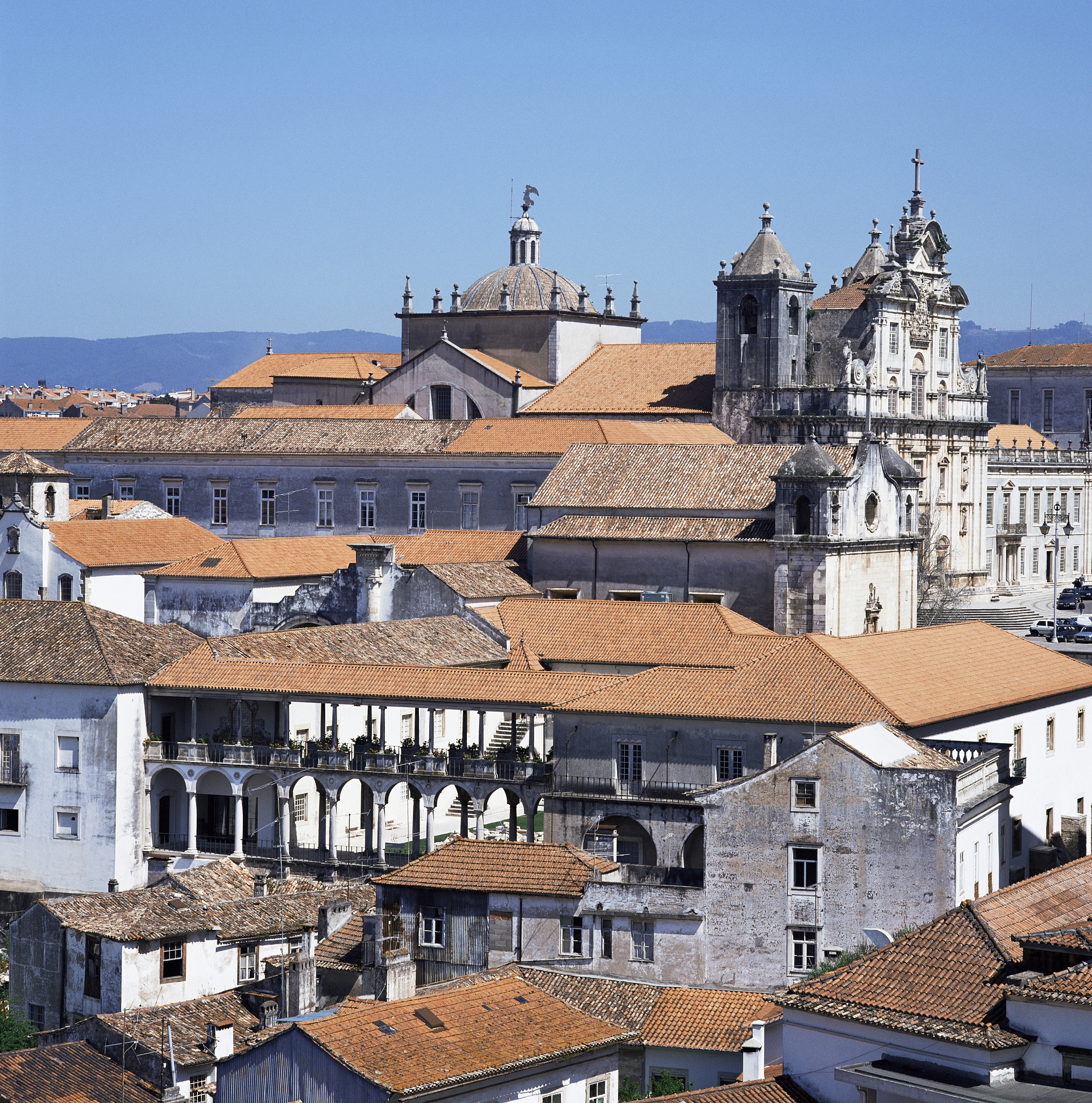 new cathedral from the university catwalk, coimbra, beira litora