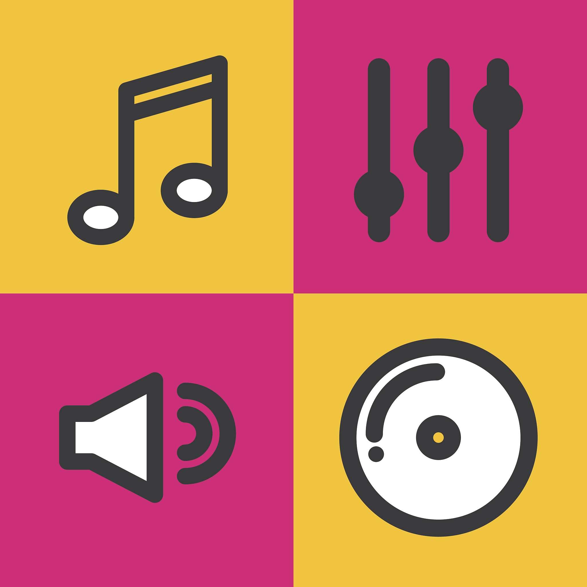 music set icons design