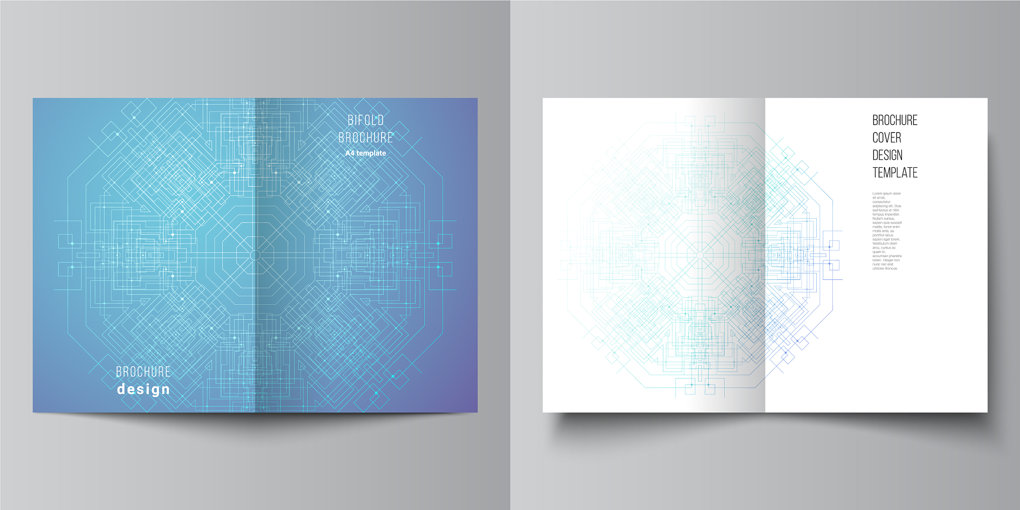 layout two a4 format modern cover