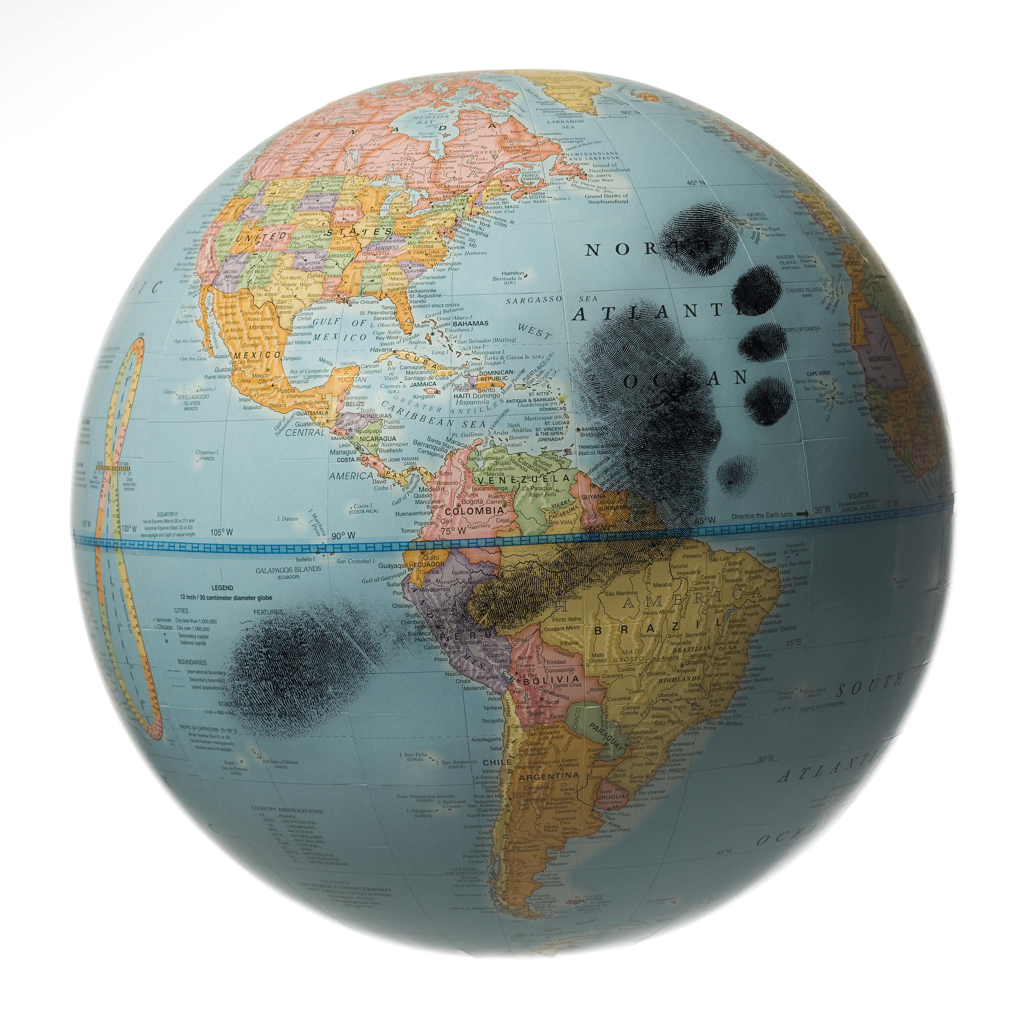globe with footprint